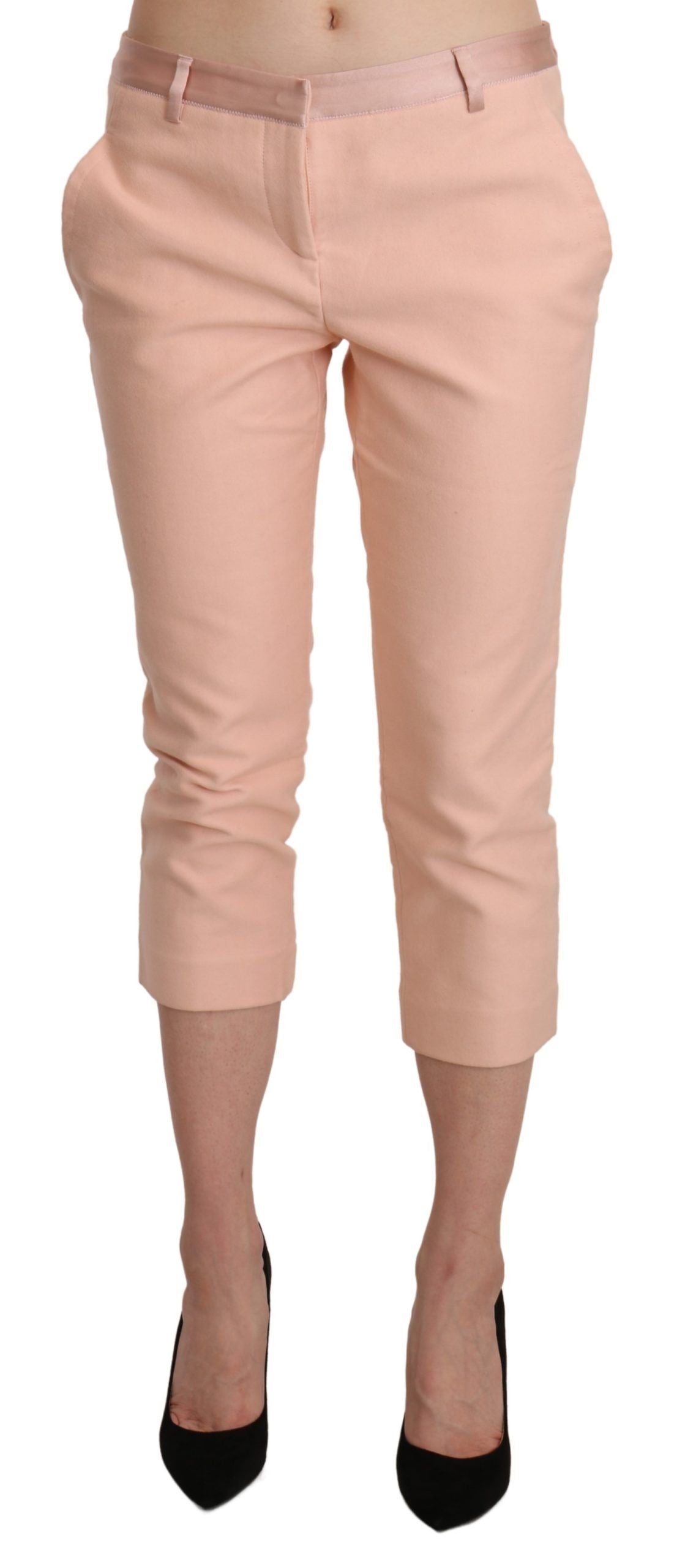 Ermanno Scervino Chic Pink Skinny Capri Women's Pants