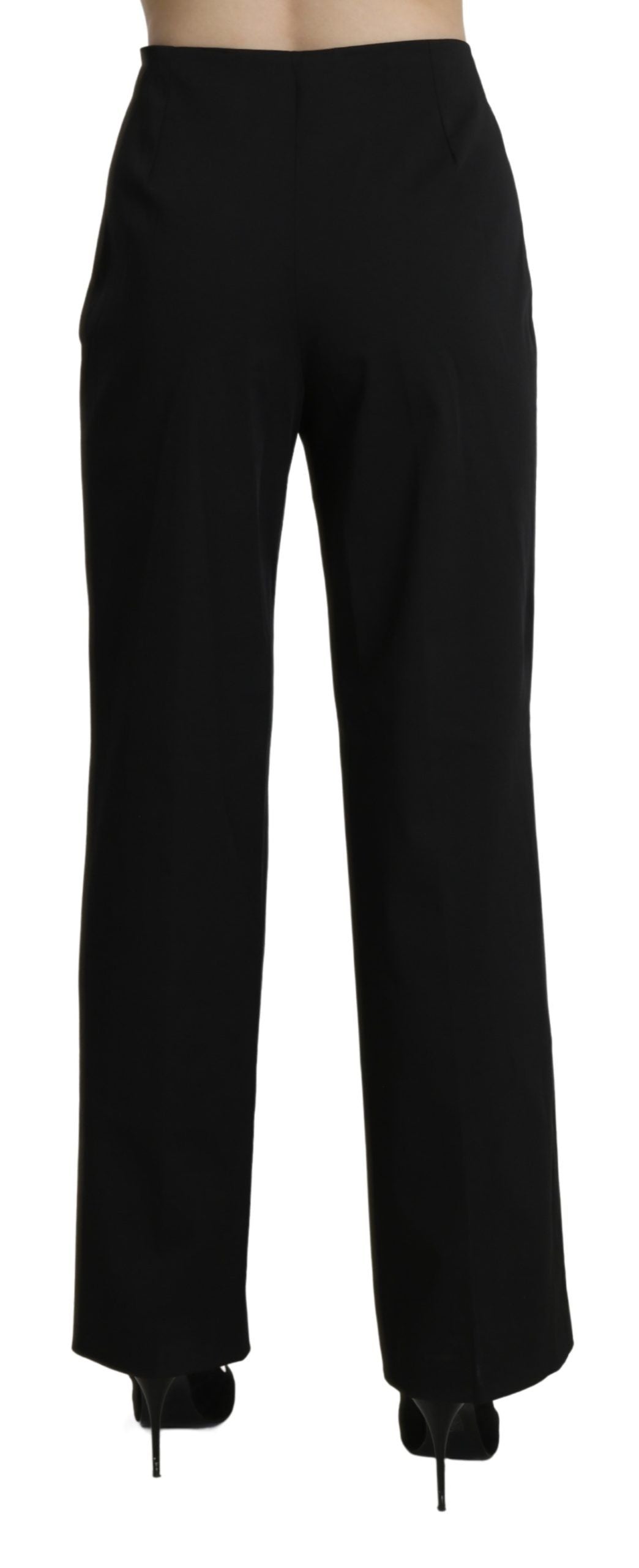 BENCIVENGA Elegant High Waist Straight Black Women's Pants