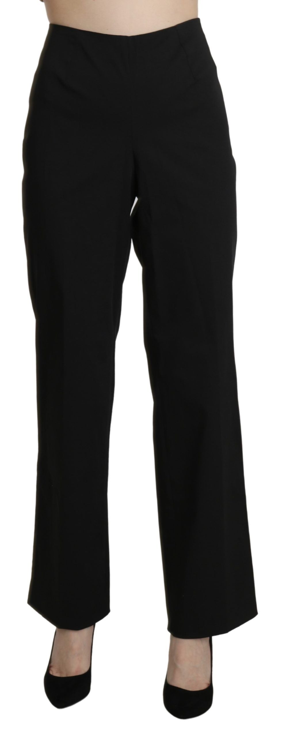 BENCIVENGA Black High Waist Straight Dress Trouser Women's Pants