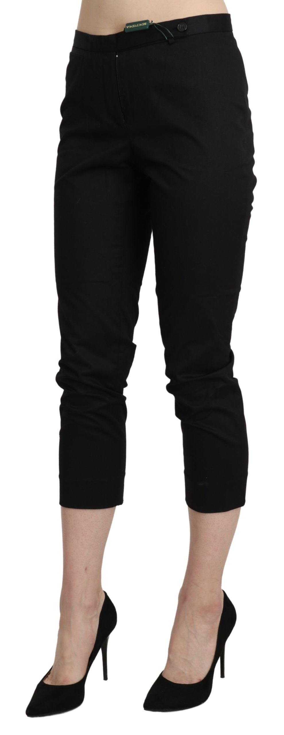 BENCIVENGA Elegant High Waist Skinny Cropped Women's Pants