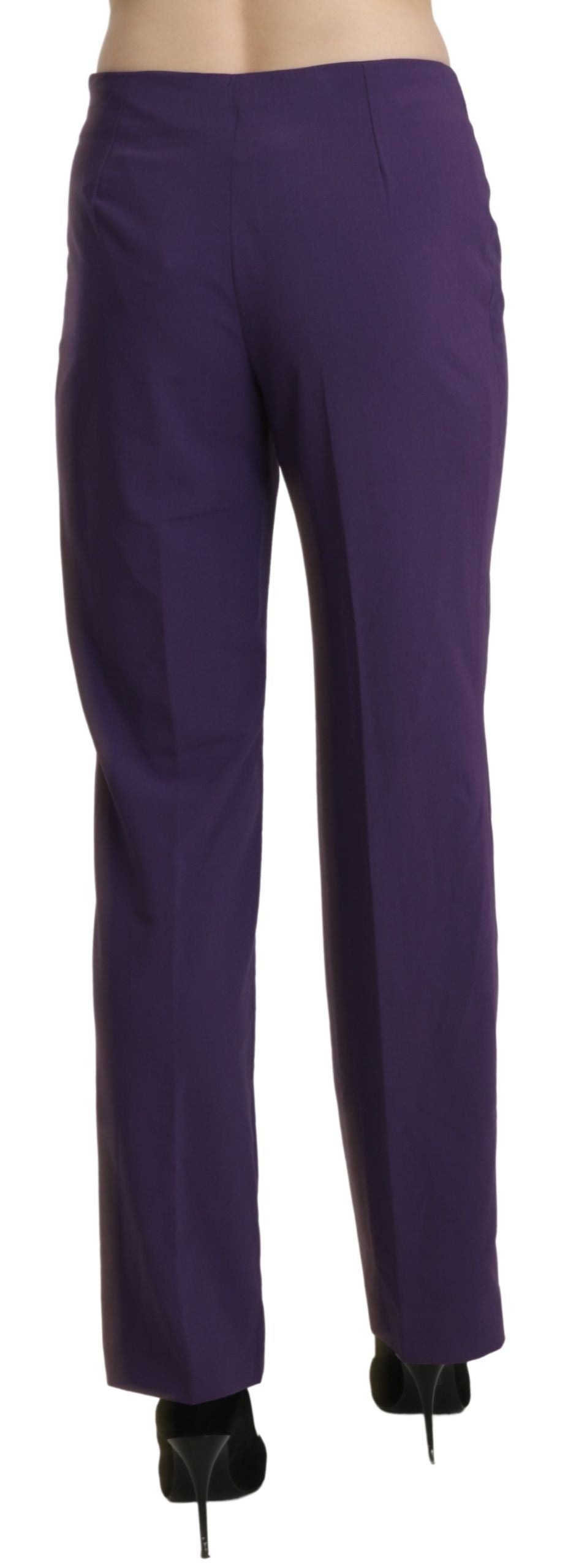 BENCIVENGA Purple High Waist Straight Dress Trouser Women's Pants