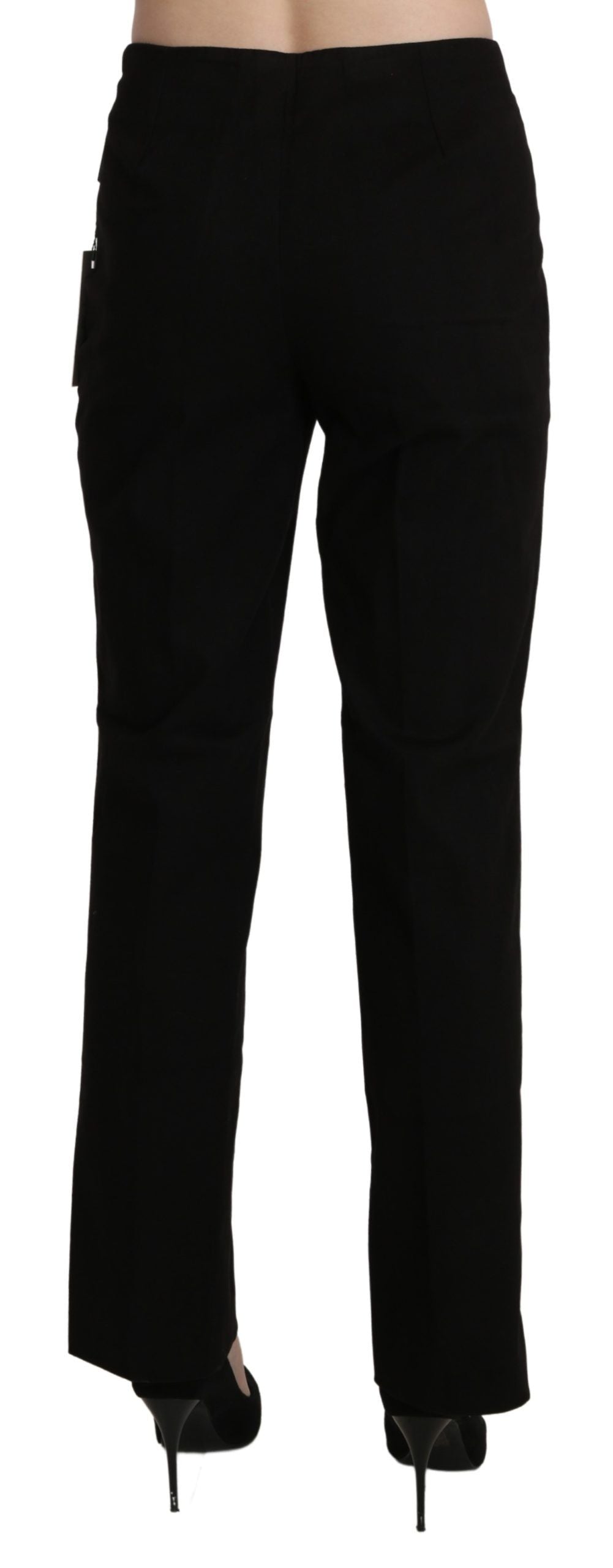 BENCIVENGA Black High Waist Straight Dress Trouser Women's Pant