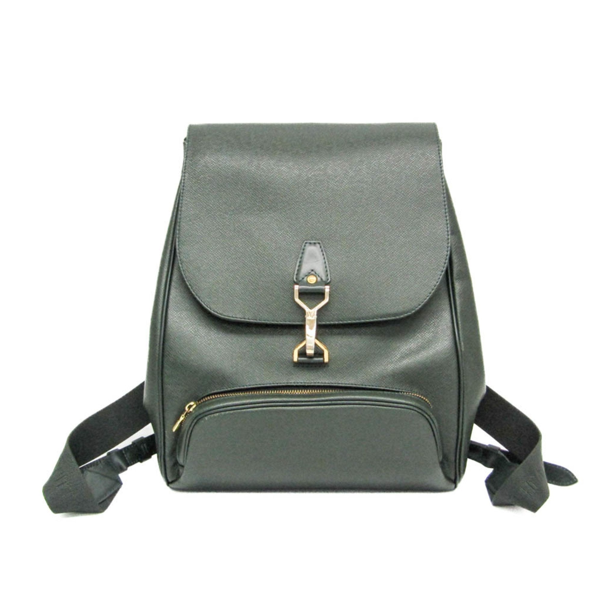 Louis Vuitton Cassiar Green Leather Backpack Bag (Pre-Owned)