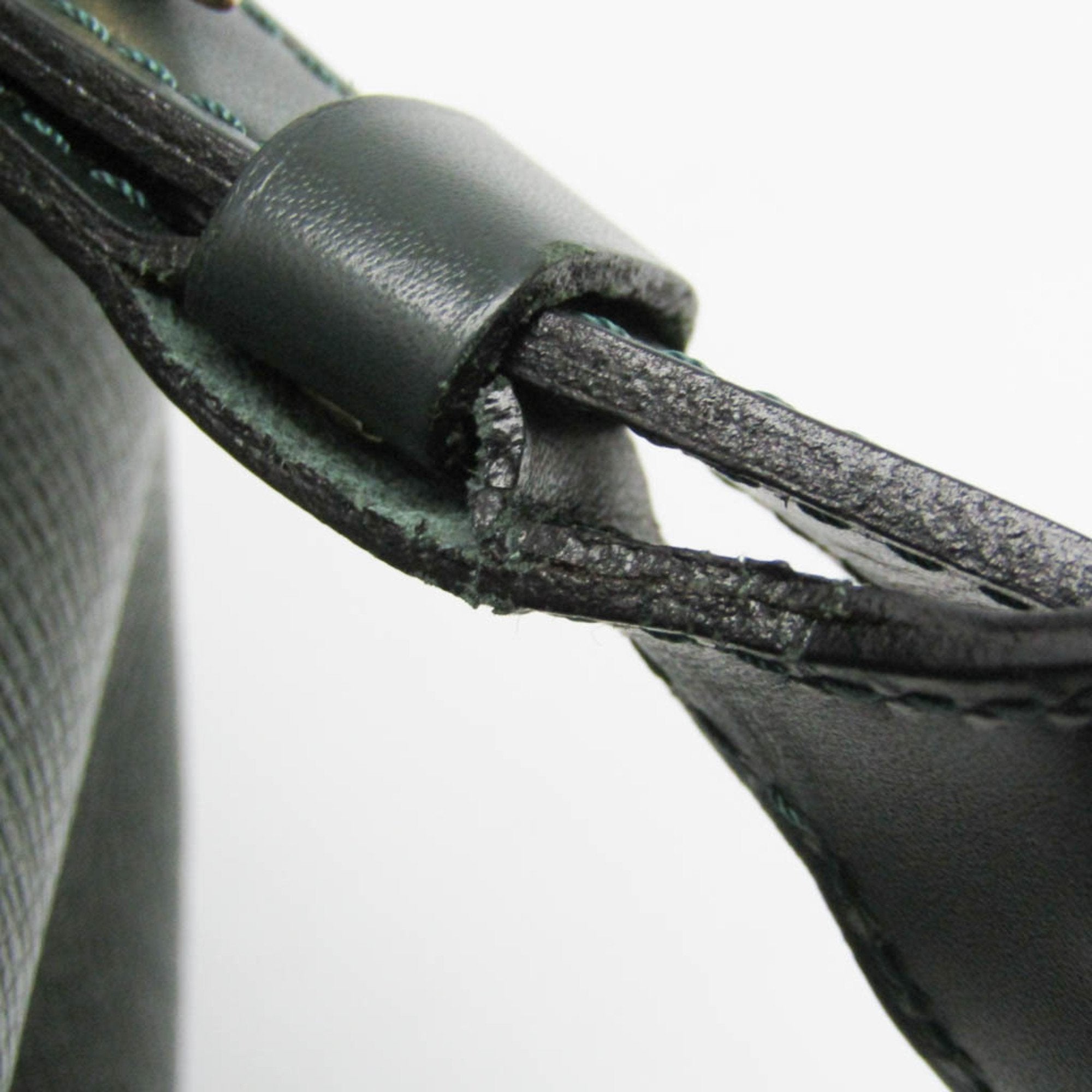 Louis Vuitton Cassiar Green Leather Backpack Bag (Pre-Owned)