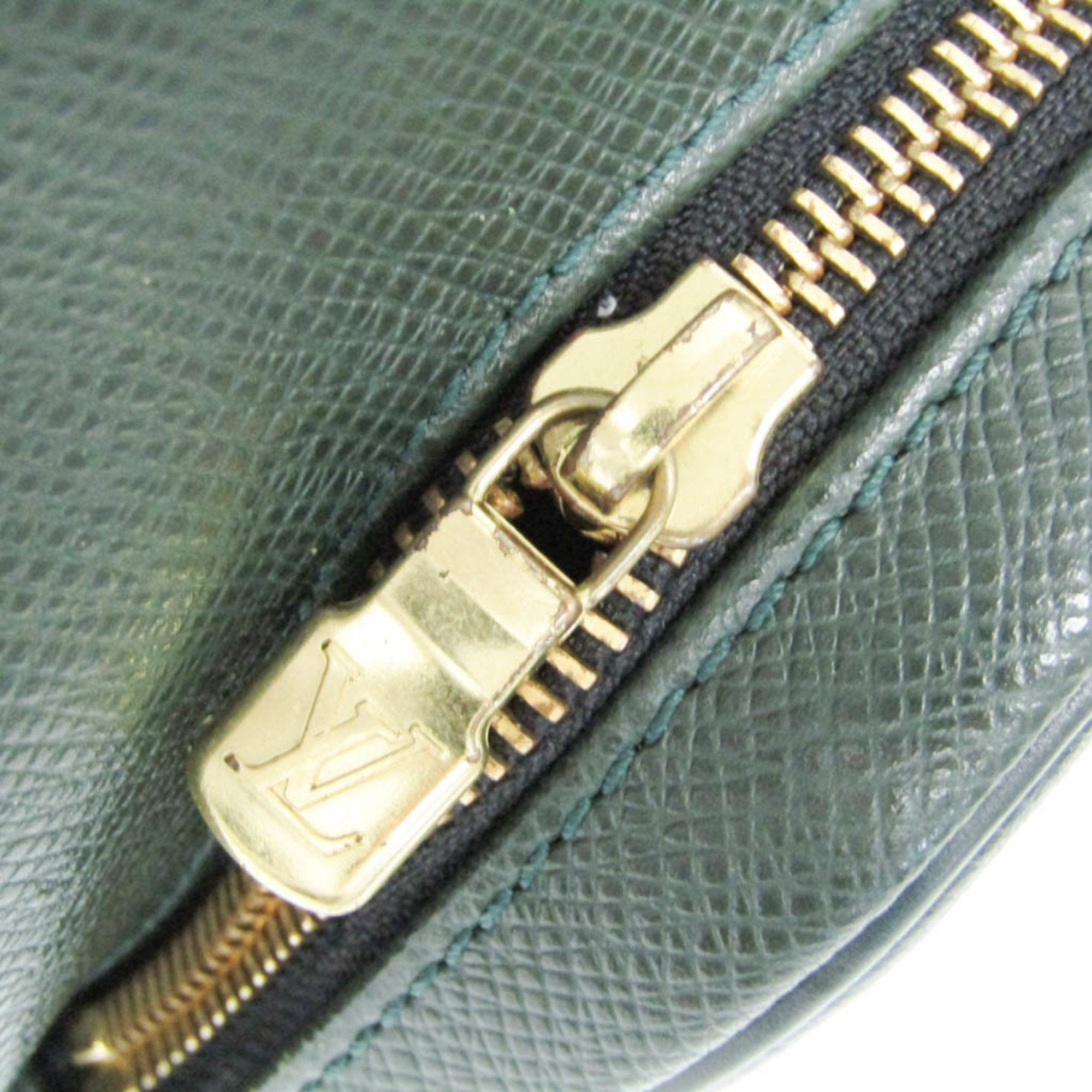 Louis Vuitton Cassiar Green Leather Backpack Bag (Pre-Owned)