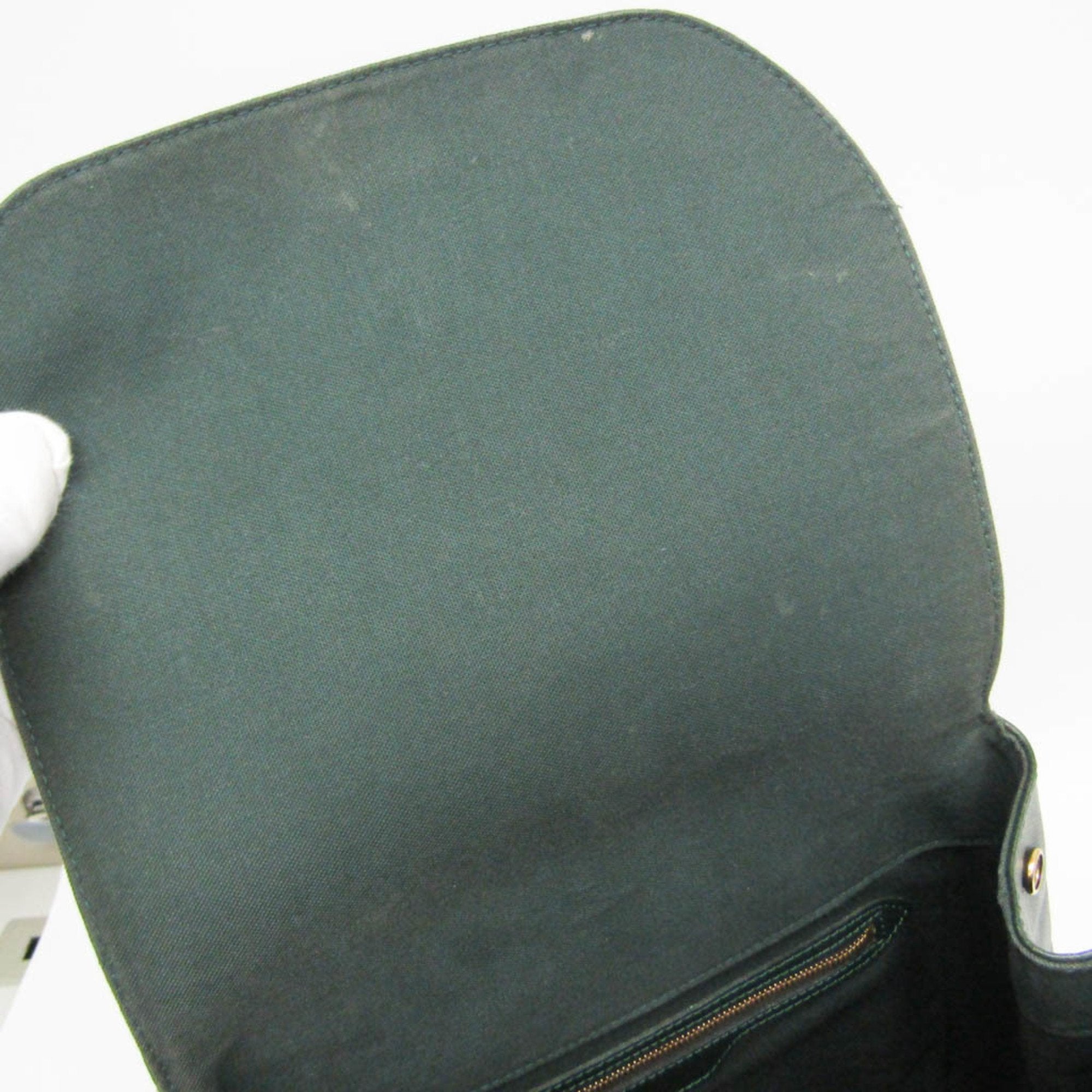Louis Vuitton Cassiar Green Leather Backpack Bag (Pre-Owned)