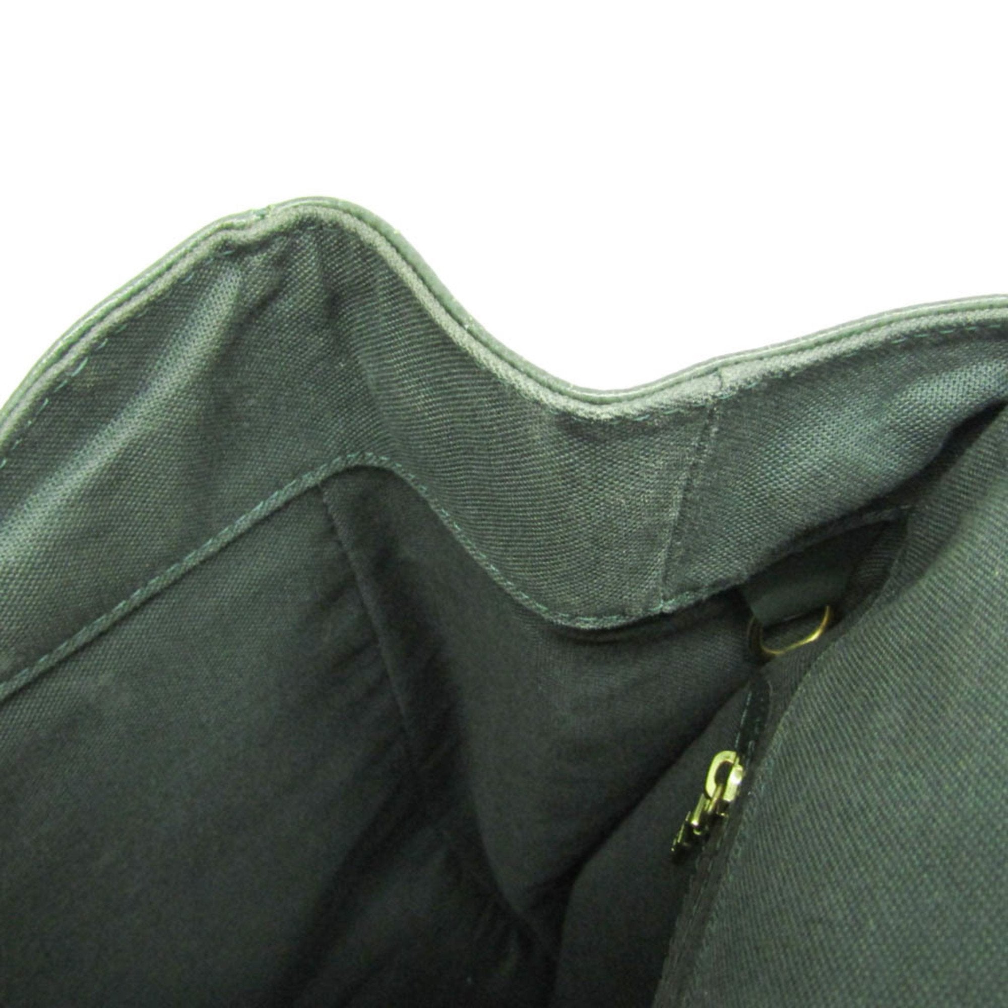 Louis Vuitton Cassiar Green Leather Backpack Bag (Pre-Owned)
