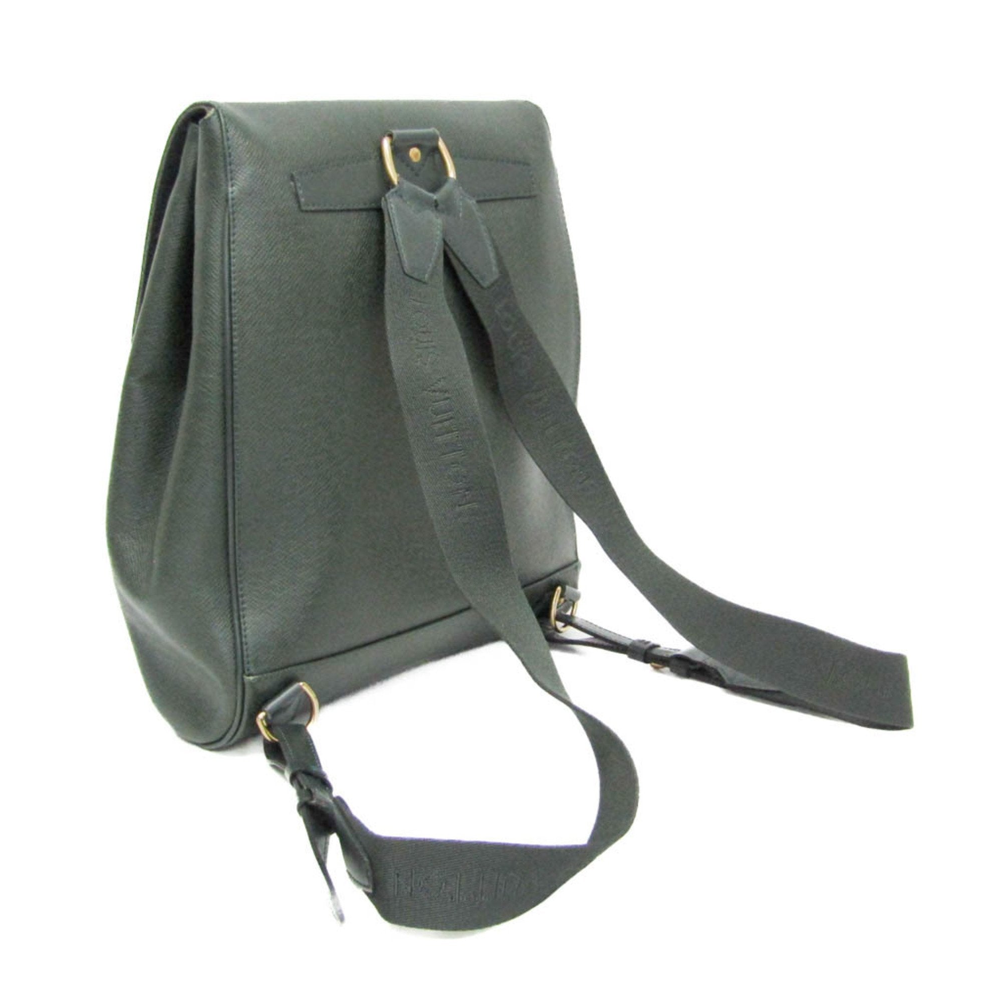 Louis Vuitton Cassiar Green Leather Backpack Bag (Pre-Owned)