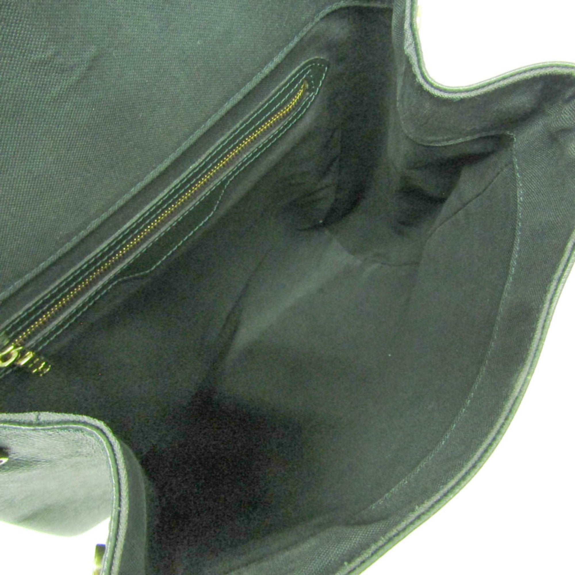 Louis Vuitton Cassiar Green Leather Backpack Bag (Pre-Owned)
