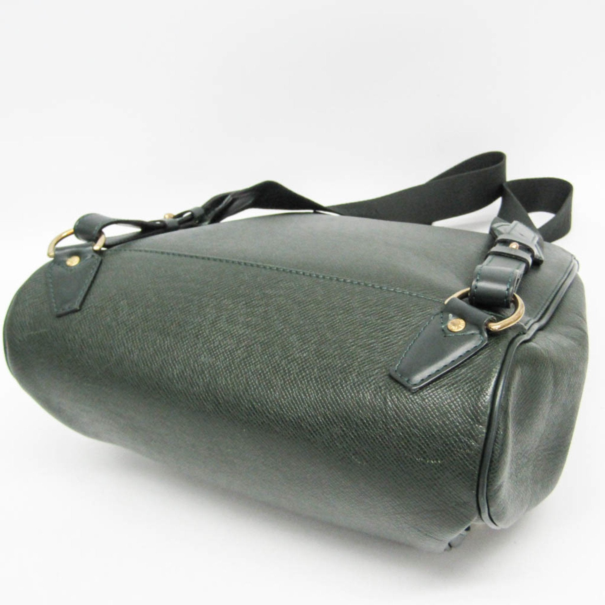Louis Vuitton Cassiar Green Leather Backpack Bag (Pre-Owned)