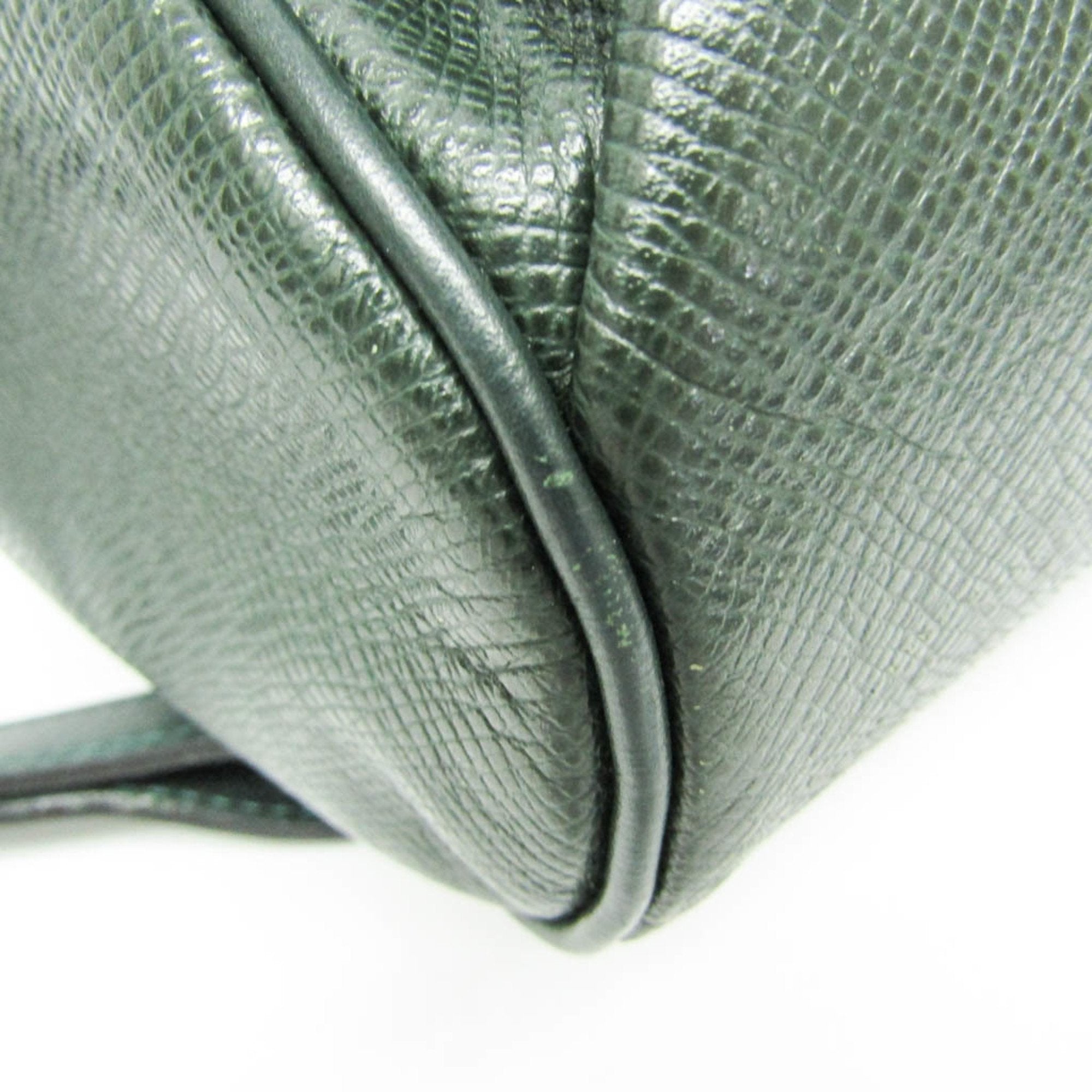 Louis Vuitton Cassiar Green Leather Backpack Bag (Pre-Owned)