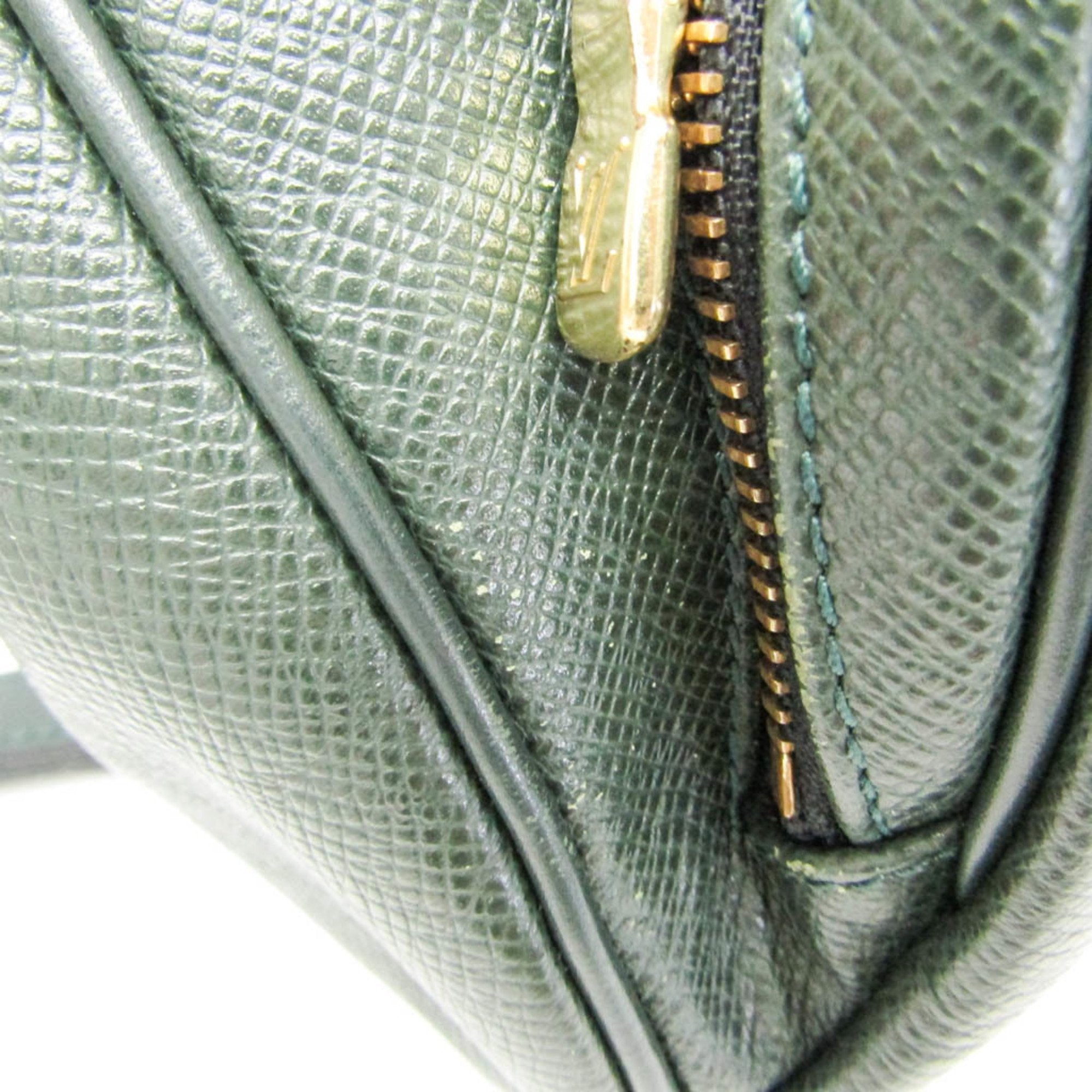 Louis Vuitton Cassiar Green Leather Backpack Bag (Pre-Owned)
