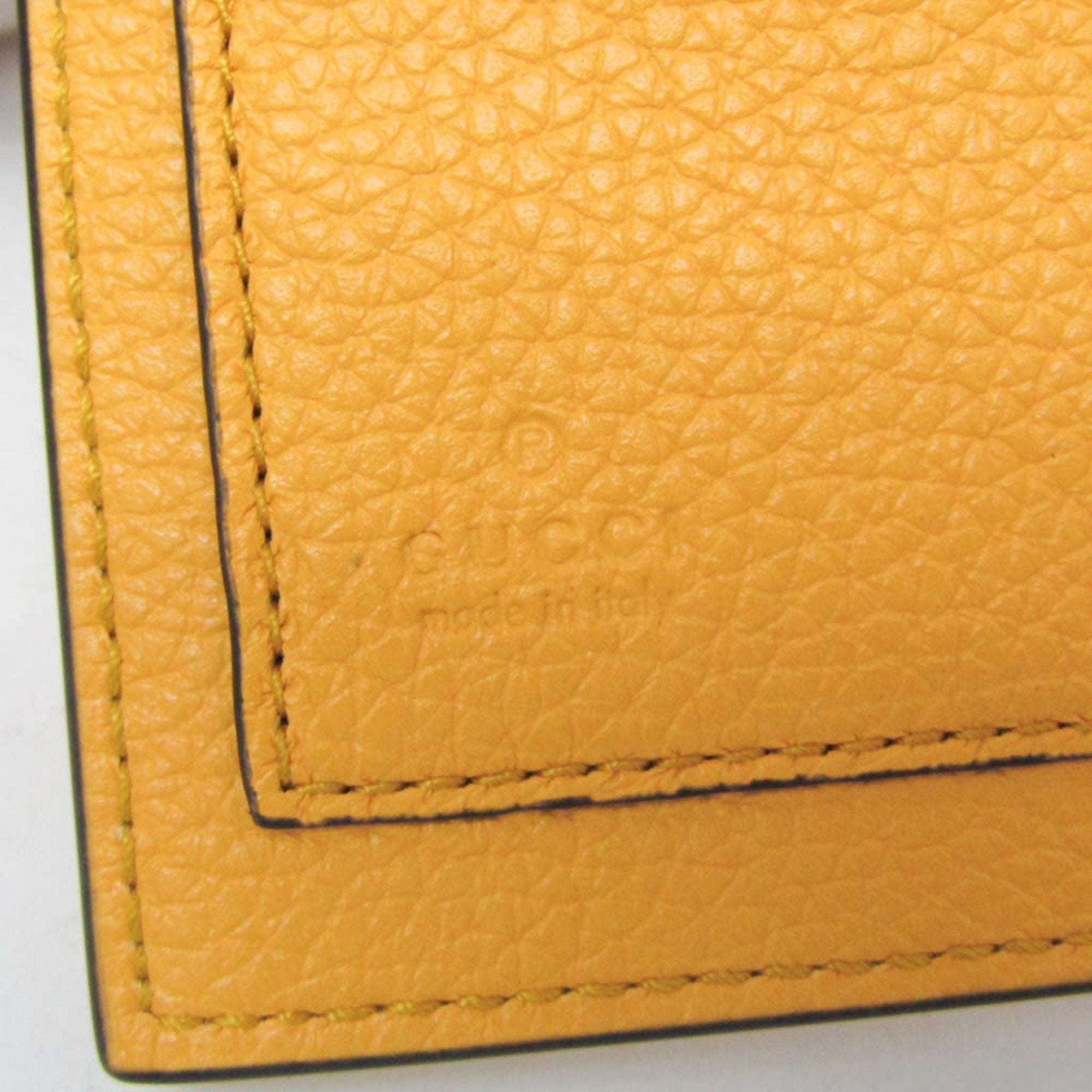 Gucci Gucci Yellow Leather Wallet (Pre-Owned)