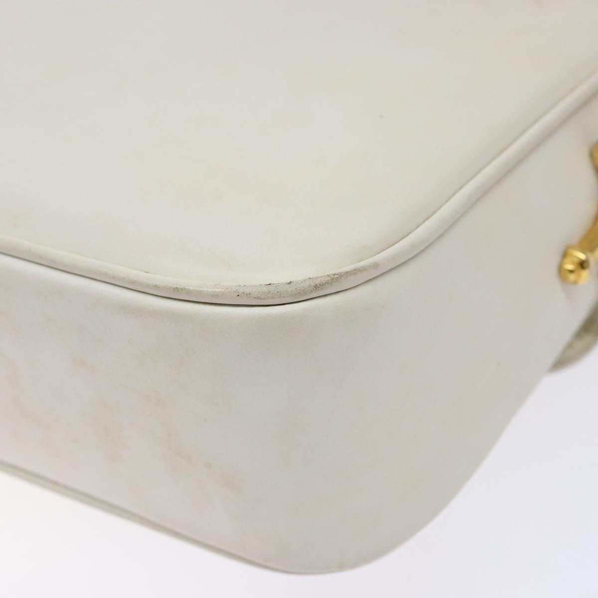 Celine Shoulder Leather White Leather Shoulder Bag Bag (Pre-Owned)