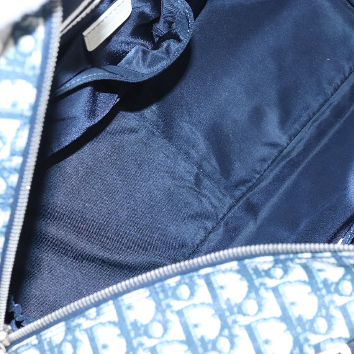 Christian Dior Vintage Girly Boston Diorissimo Canvas Navy Canvas Handbag (Pre-Owned)