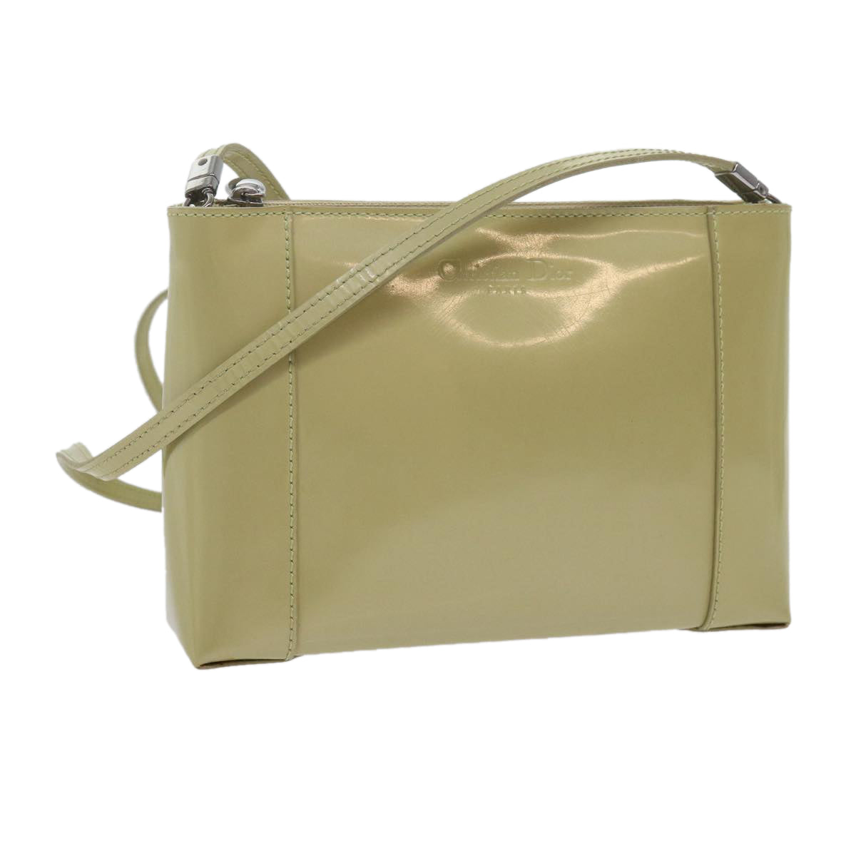 Dior Beige Patent Leather Shoulder Bag (Pre-Owned)