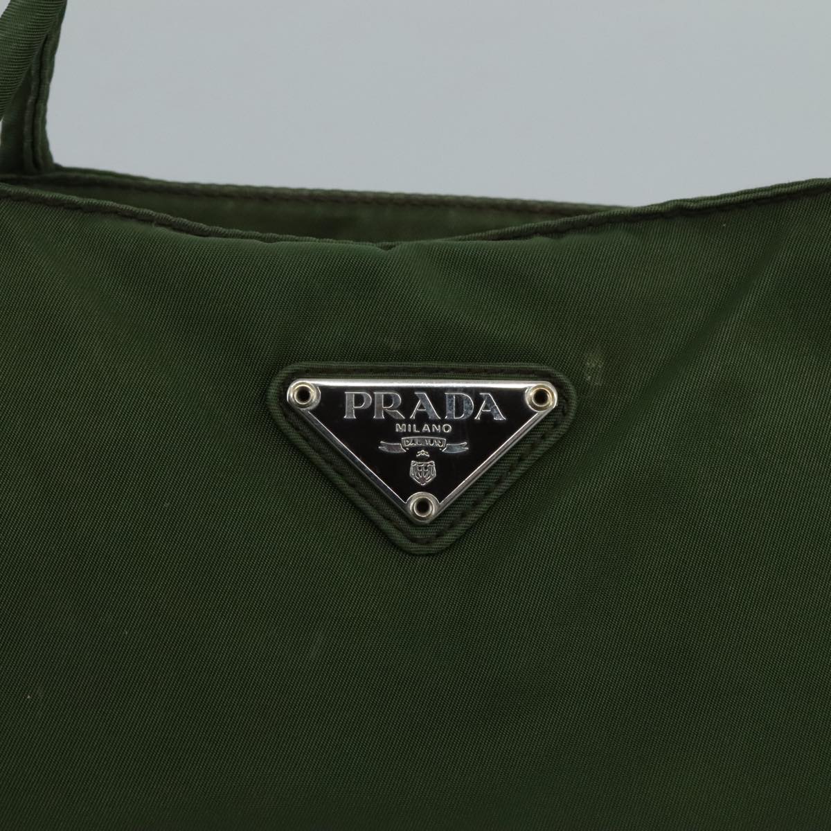 Prada Tessuto Khaki Synthetic Handbag (Pre-Owned)
