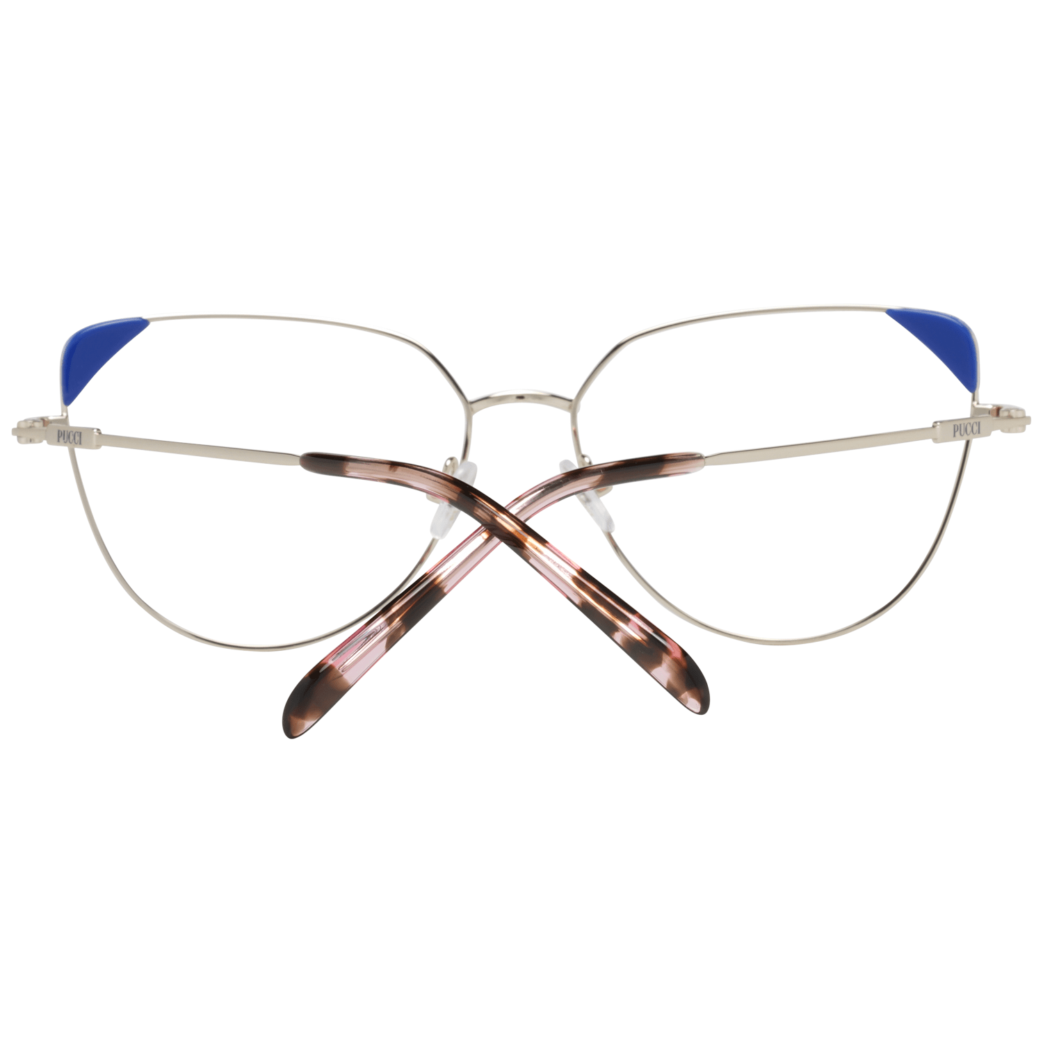 Emilio Pucci Gold Metal & Plastic Glasses Women's (Frames)