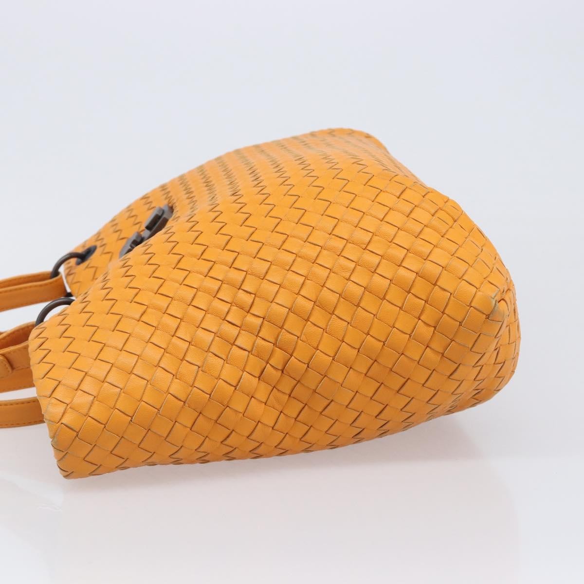 Bottega Veneta Capri Intrecciato Nappa Orange Leather Tote Bag Bag (Pre-Owned)