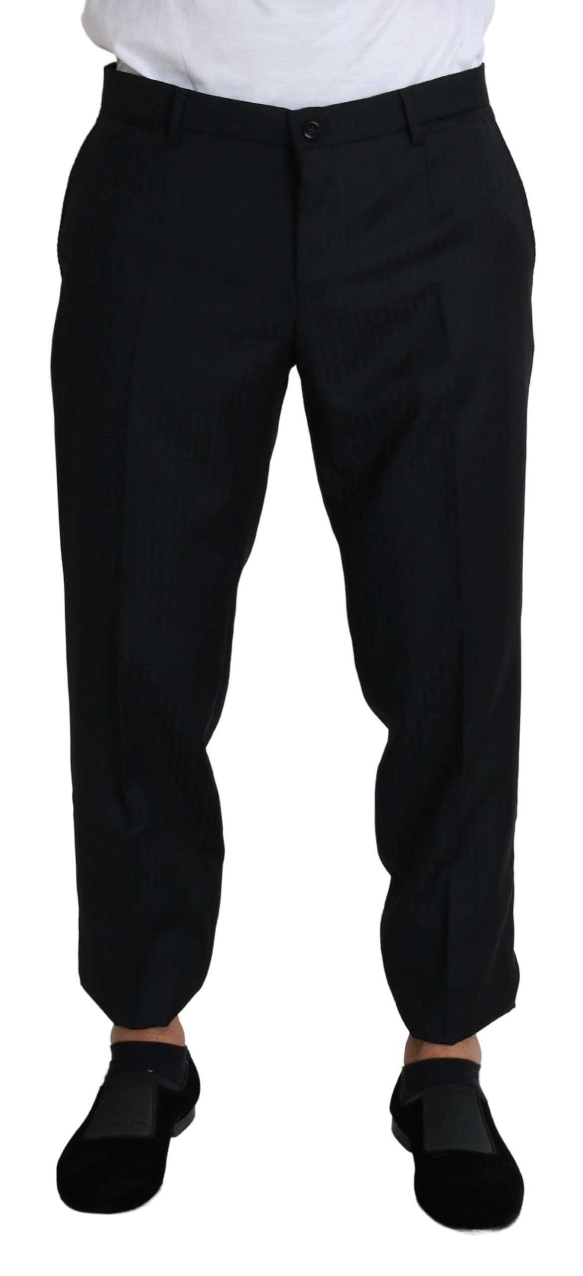 Dolce & Gabbana Black Wool Skinny Cropped Trouser Men's Dress