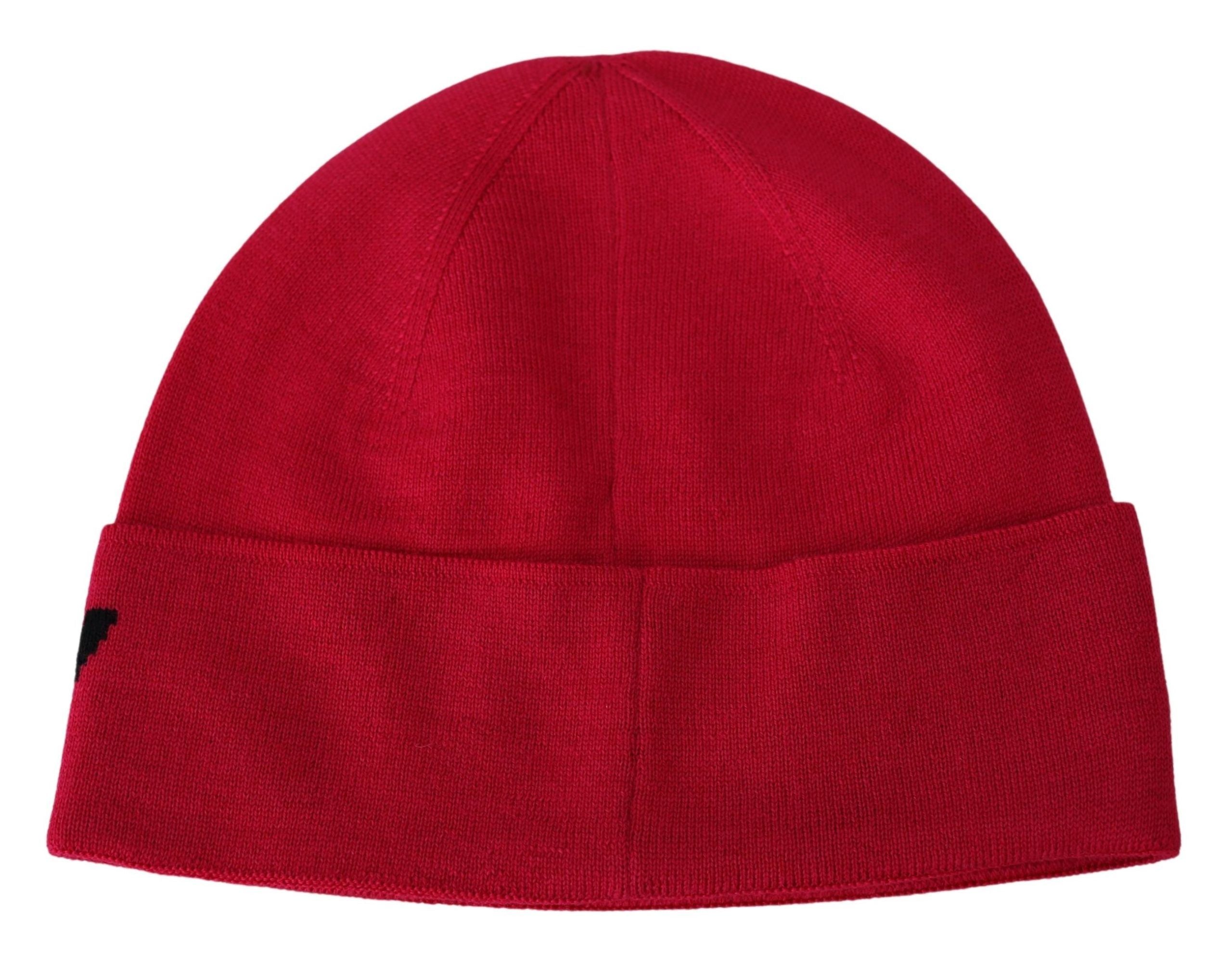 Givenchy Elegant Wool Beanie with Signature Contrast Men's Logo