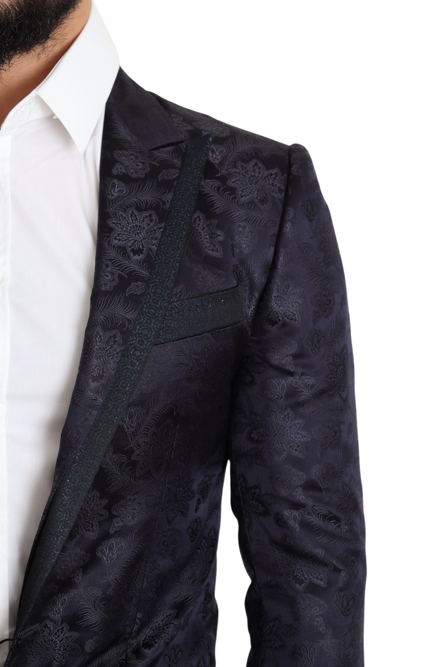 Dolce & Gabbana Elegant Silk Blend Martini Blazer in Men's Blue
