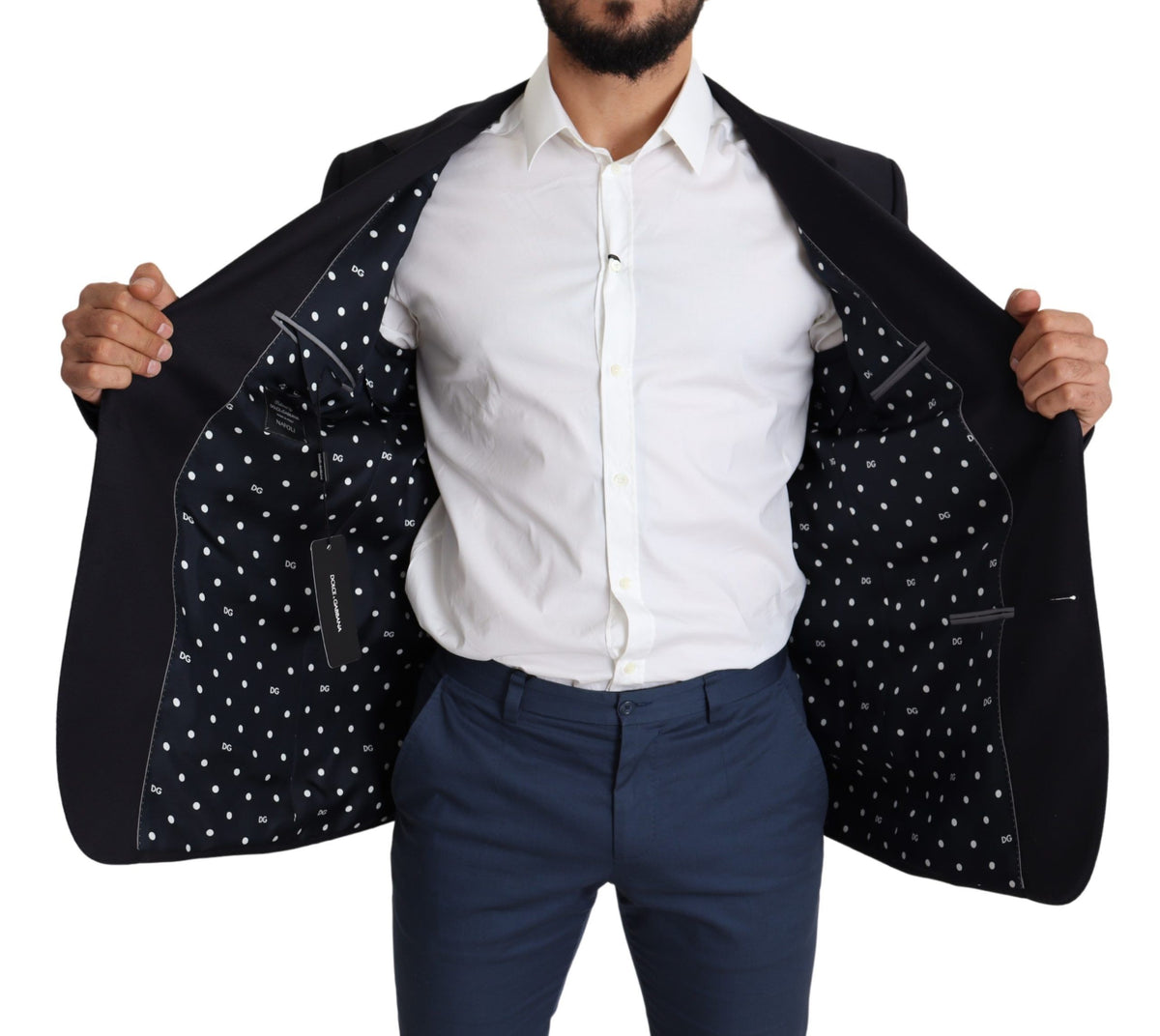 Dolce & Gabbana Black Wool Single Breasted NAPOLI Men's Blazer