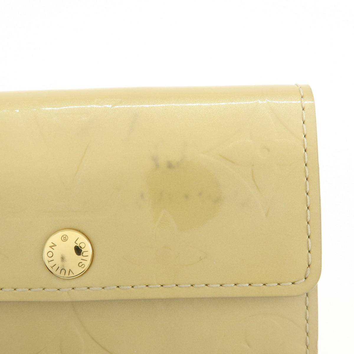 Louis Vuitton Ludlow Vernis Beige Patent_Leather Wallets Accessory (Pre-Owned)