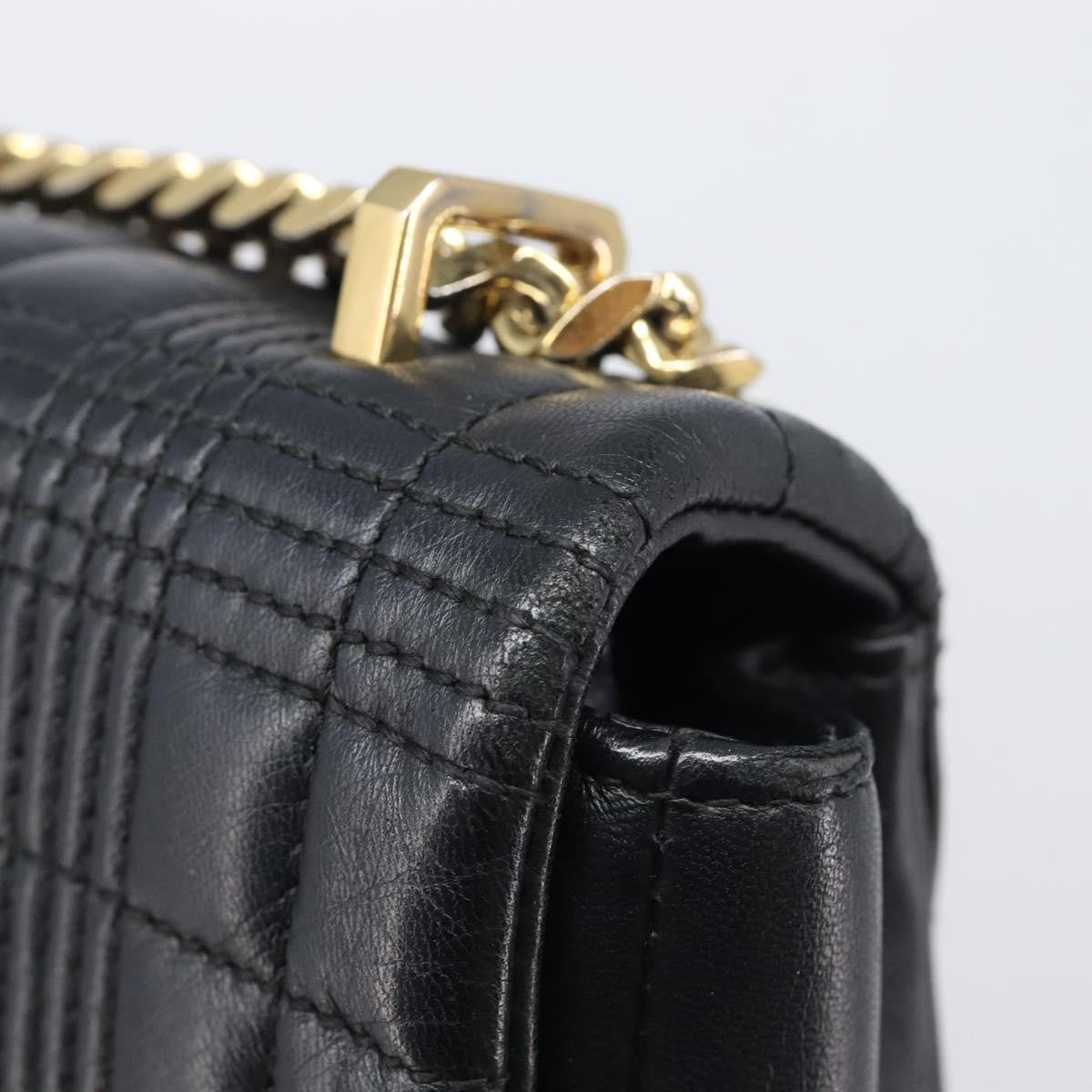 Burberry Lola Wallet On Chain Quilted Leather Black Leather Crossbody Bag Bag (Pre-Owned)