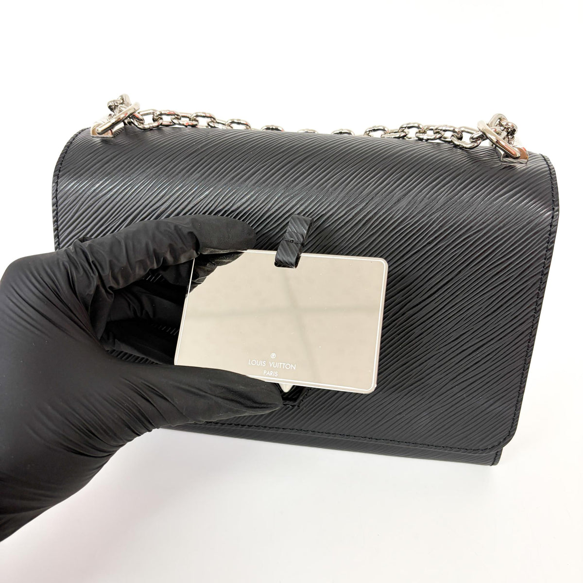Louis Vuitton Twist Handbag Epi Leather Black Leather Handbag (Pre-Owned)