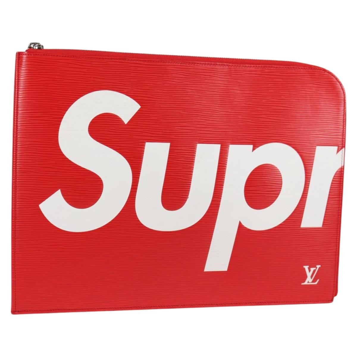 Louis Vuitton Pochette Jour Limited Edition Supreme Epi Leather Red Leather Clutche & Pouche Bag (Pre-Owned)