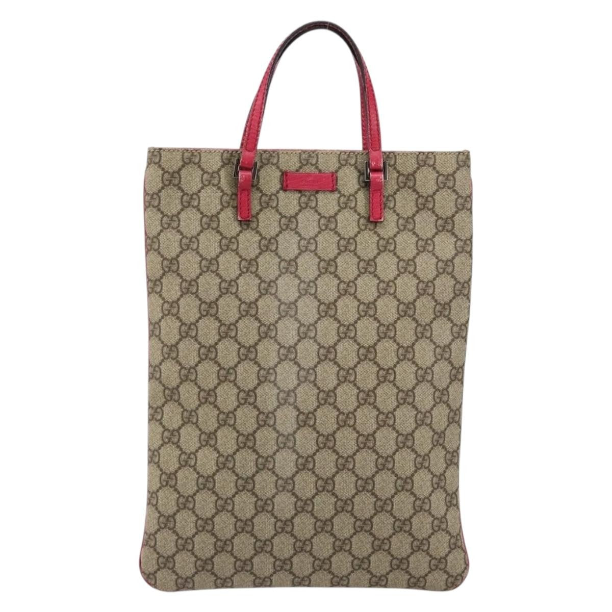 Gucci Joy Plus Flat Gg Coated Canvas Beige Pvc Tote Bag Bag (Pre-Owned)