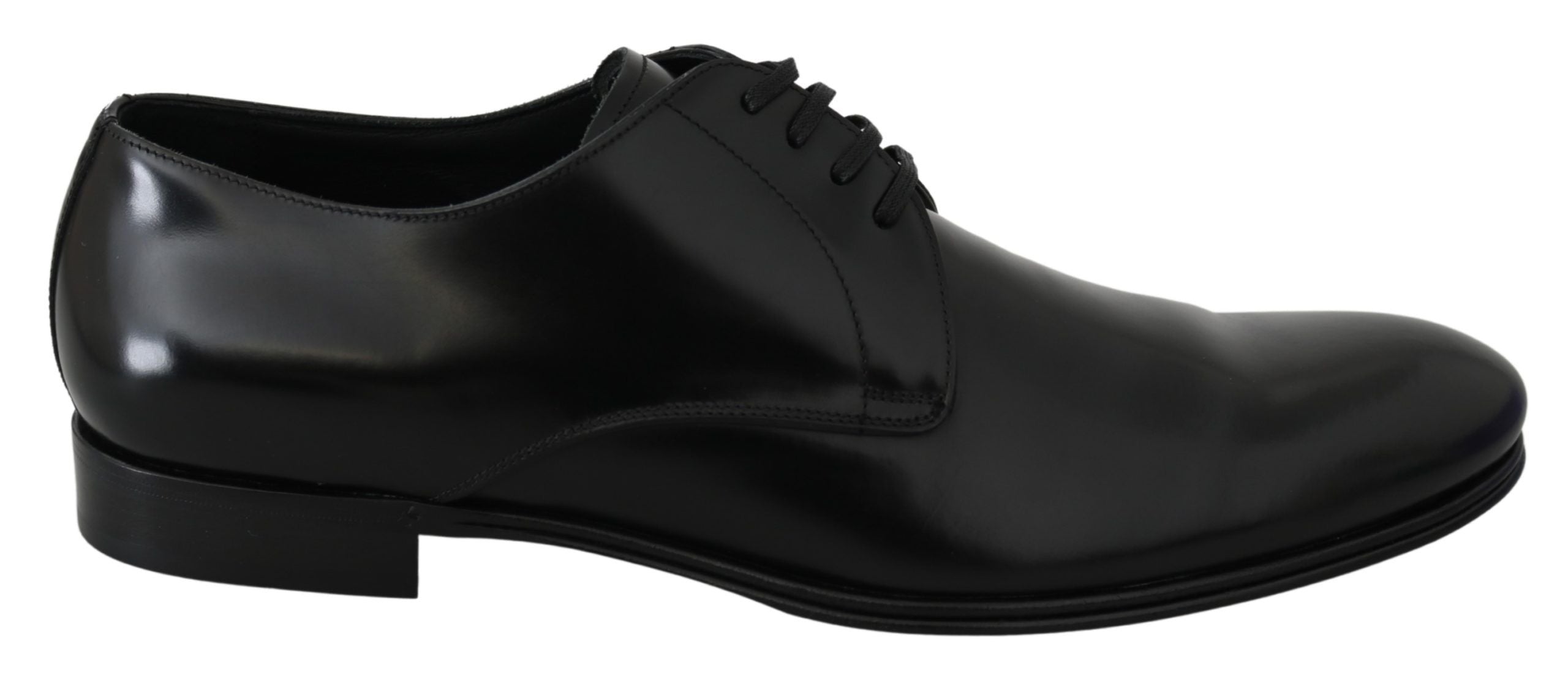 Dolce & Gabbana Derby Napoli Black Leather Dress Formal Men's Shoes