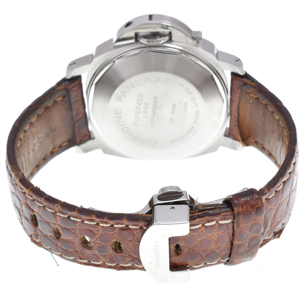 Panerai Luminor Marina Manual Stainless Steel And Leather Watch (Pre-Owned)