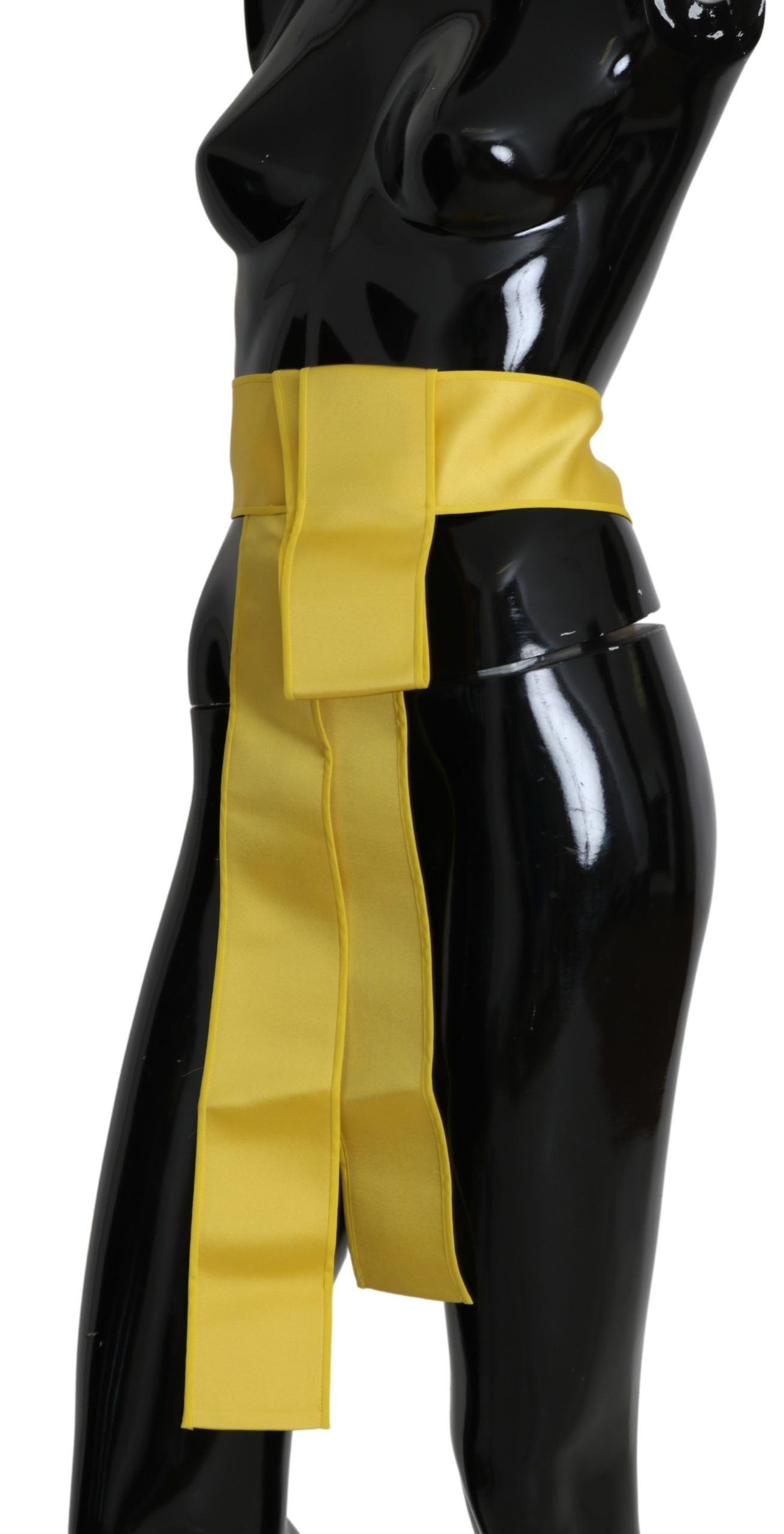 Dolce & Gabbana Chic Silk Yellow Women's Elegant Women's Belt