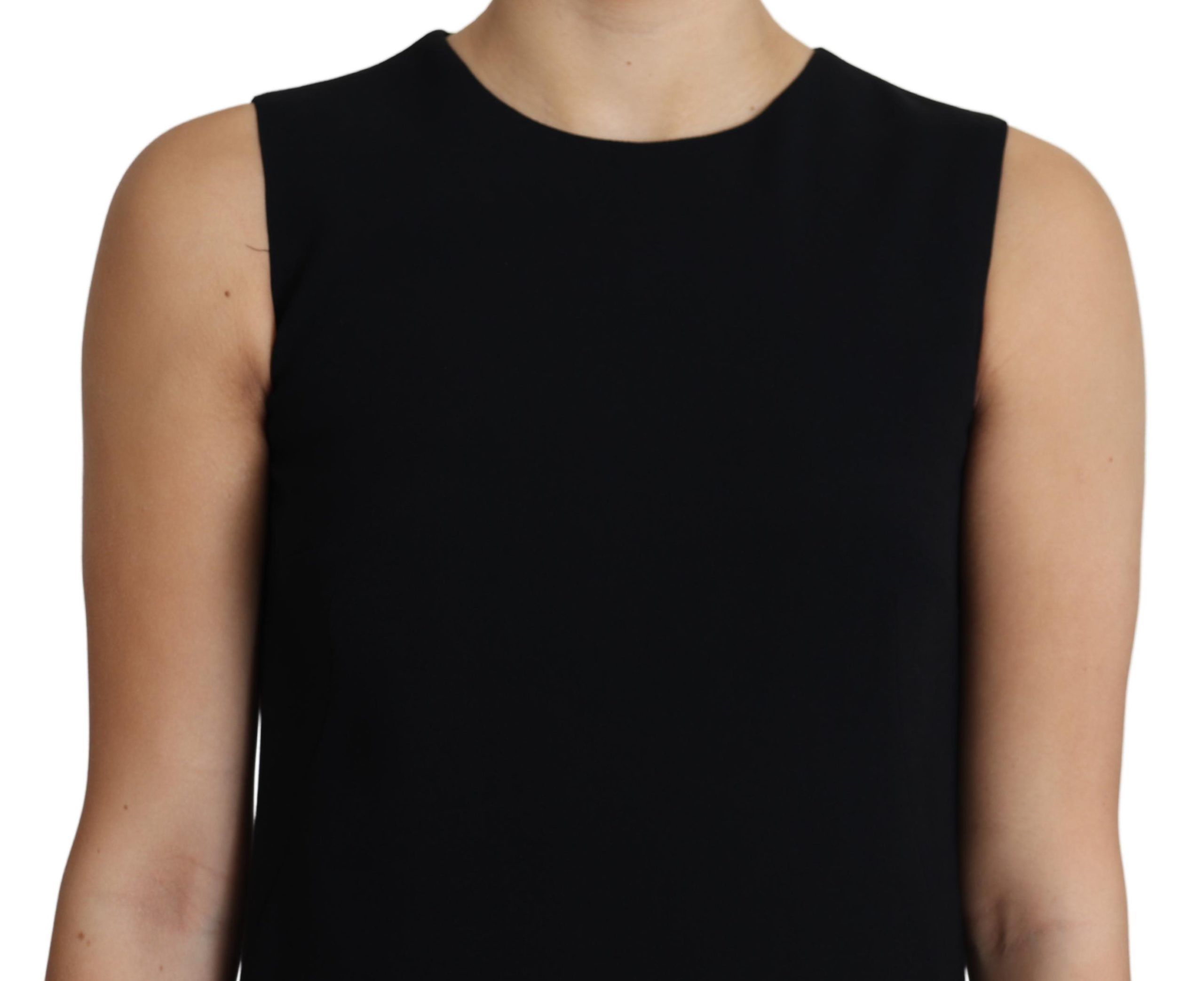 Dolce & Gabbana Black Viscose Stretch A-line Shift Mini Women's Dress