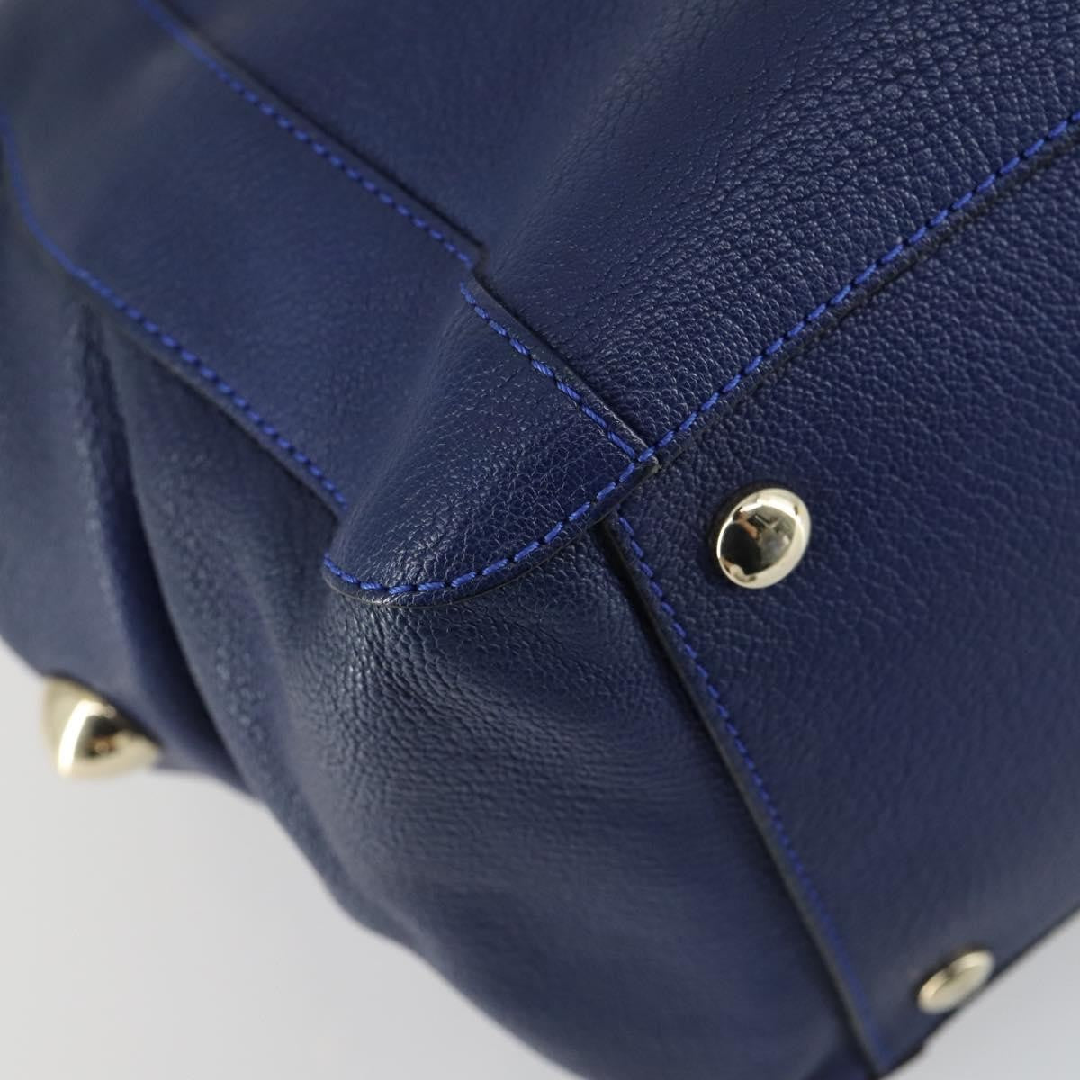 Chloe Bridget Convertible Satchel Leather Navy Leather Handbag (Pre-Owned)