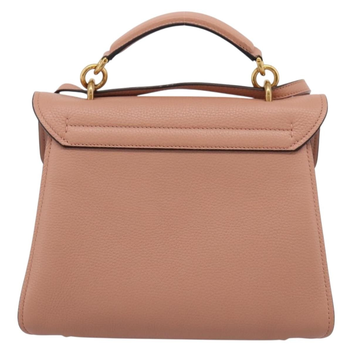 Salvatore Ferragamo Margot Satchel Leather Pink Leather Handbag (Pre-Owned)