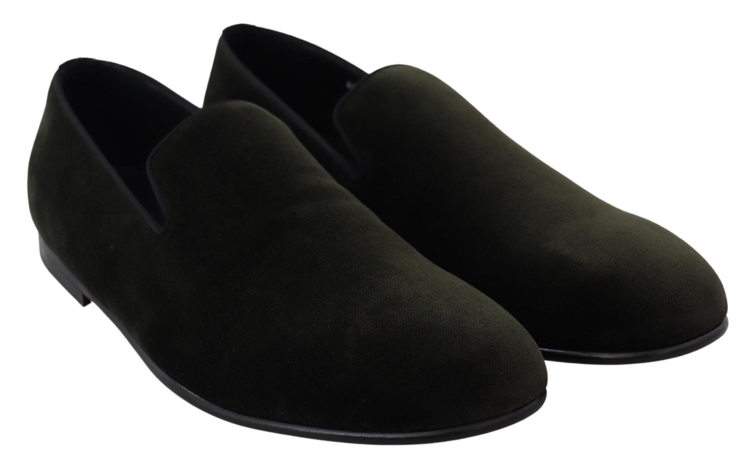 Dolce & Gabbana Green Velvet Slip On Mens Loafers Men's Shoes