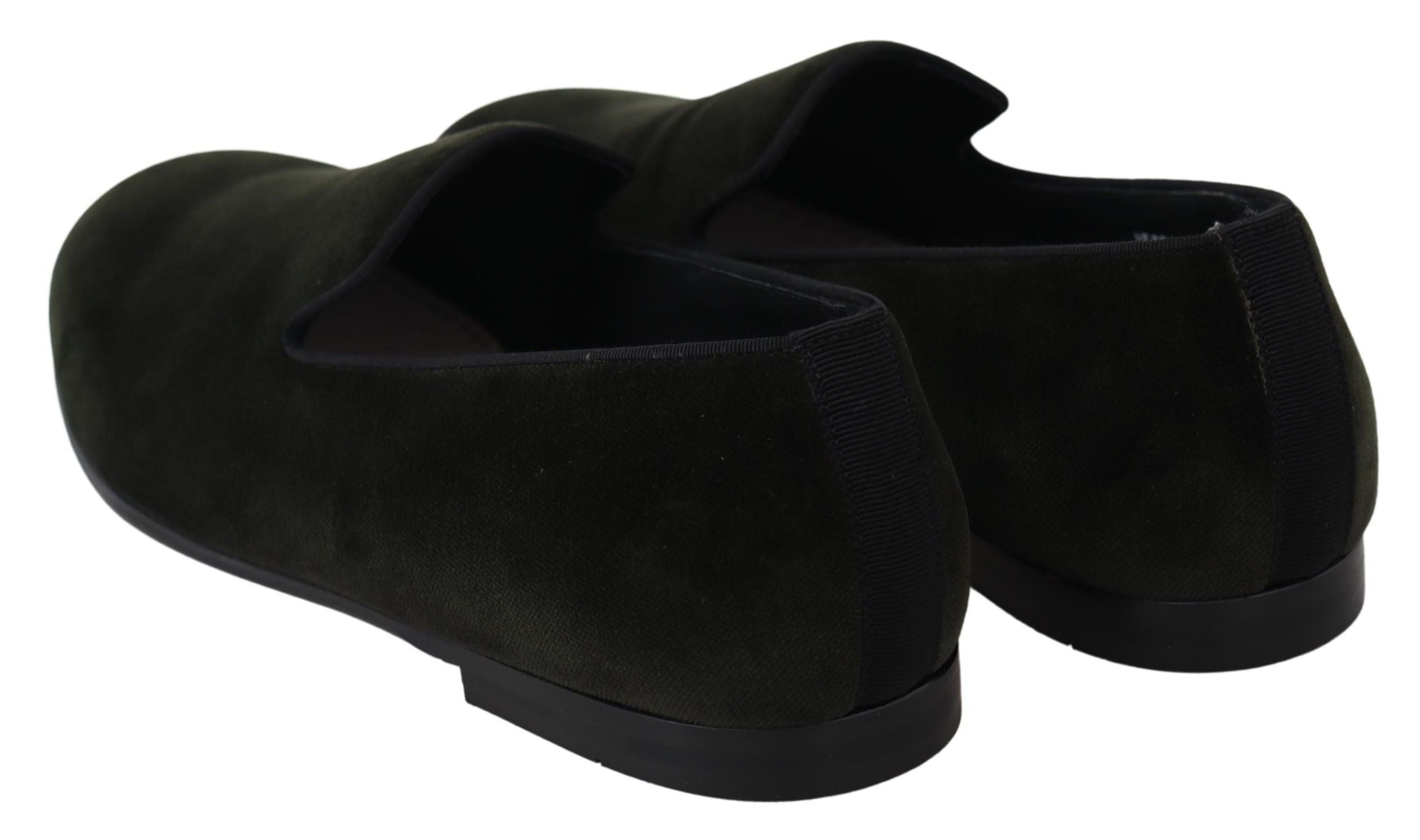 Dolce & Gabbana Elegant Green Velvet Men's Loafers