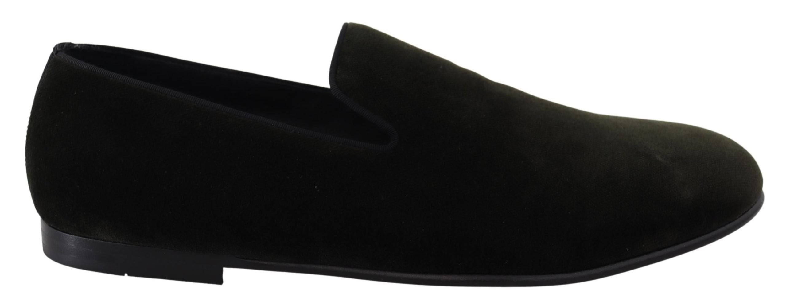 Dolce & Gabbana Green Velvet Slip On Mens Loafers Men's Shoes