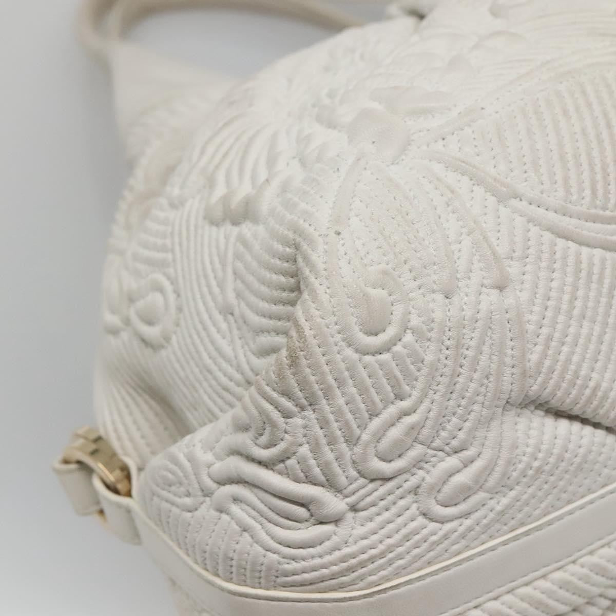 Bvlgari Chandra Hobo Leather White Leather Handbag (Pre-Owned)