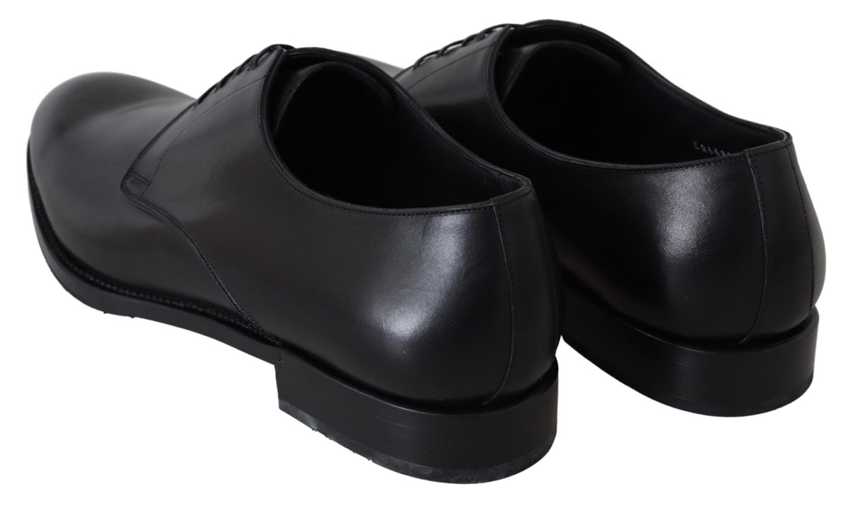 Dolce & Gabbana Black Leather SARTORIA Hand Made Men's Shoes