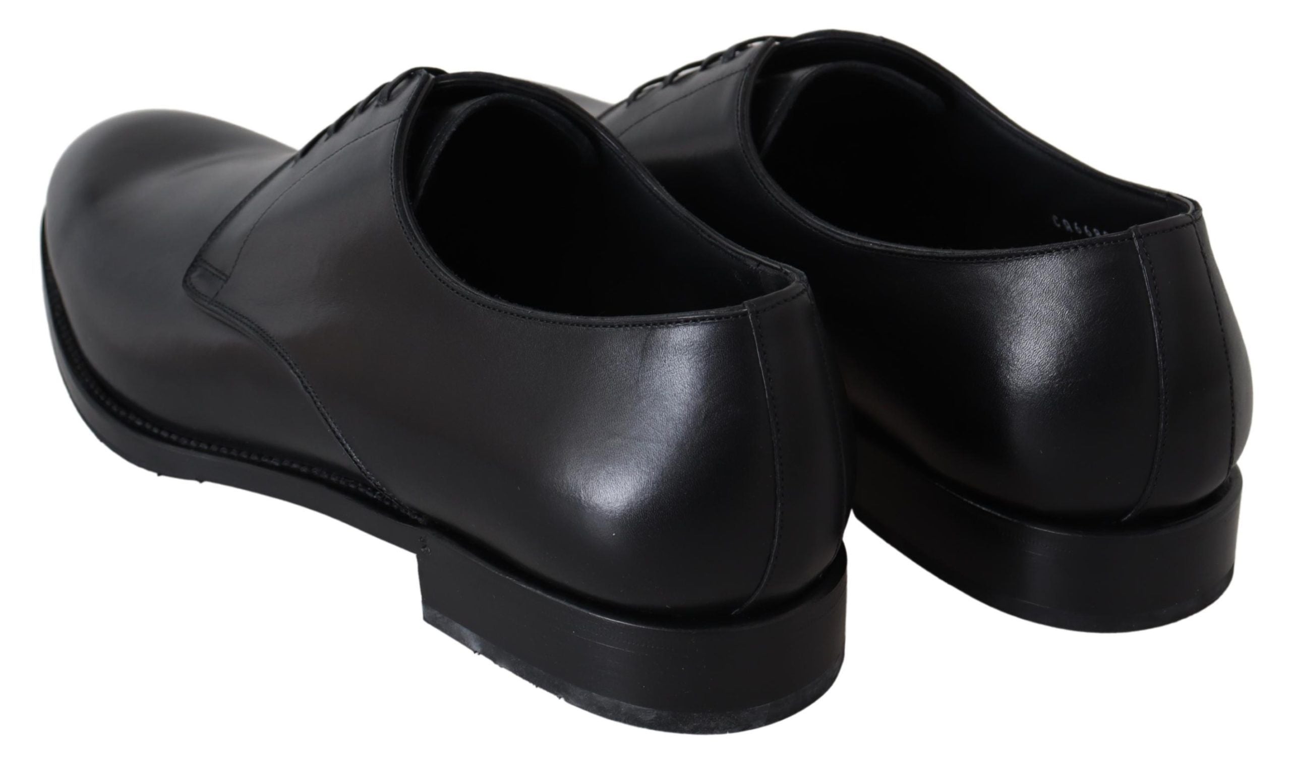 Dolce & Gabbana Black Leather SARTORIA Hand Made Men's Shoes