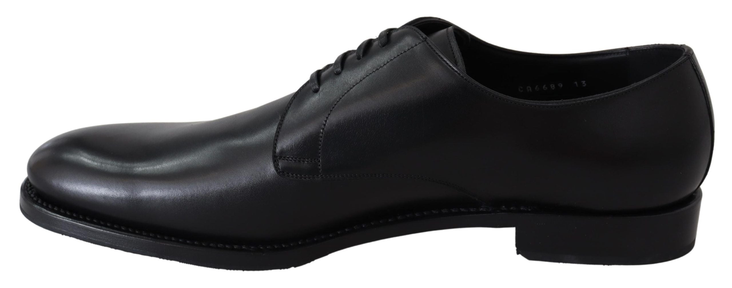 Dolce & Gabbana Black Leather SARTORIA Hand Made Men's Shoes