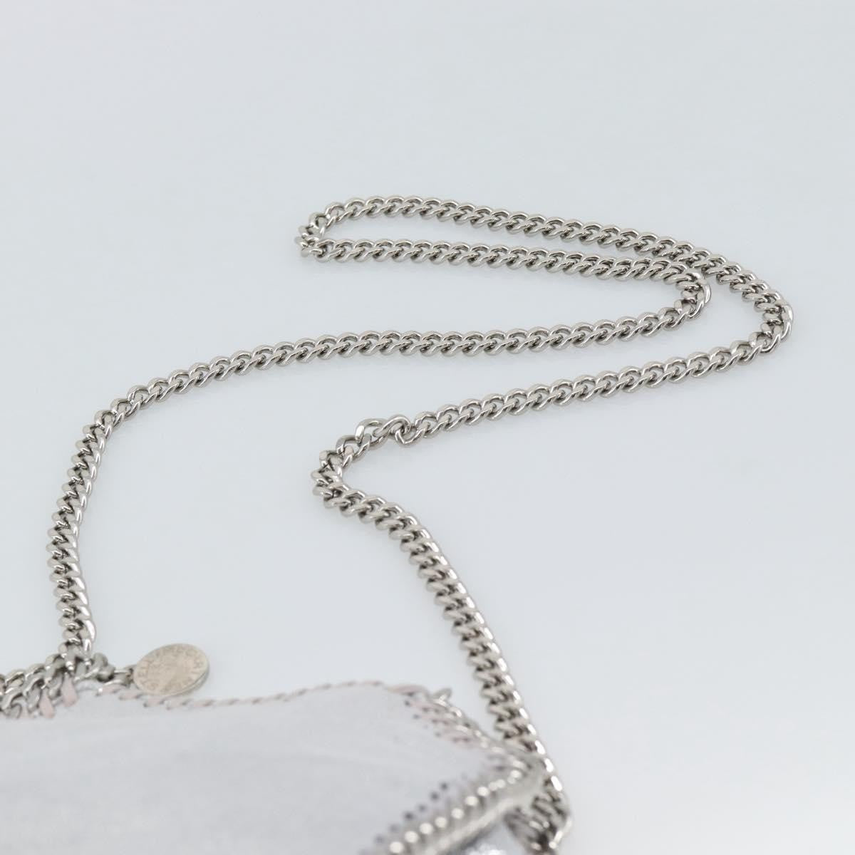 Stella Mccartney Falabella Fold Over Faux Leather Silver Polyester Shoulder Bag Bag (Pre-Owned)