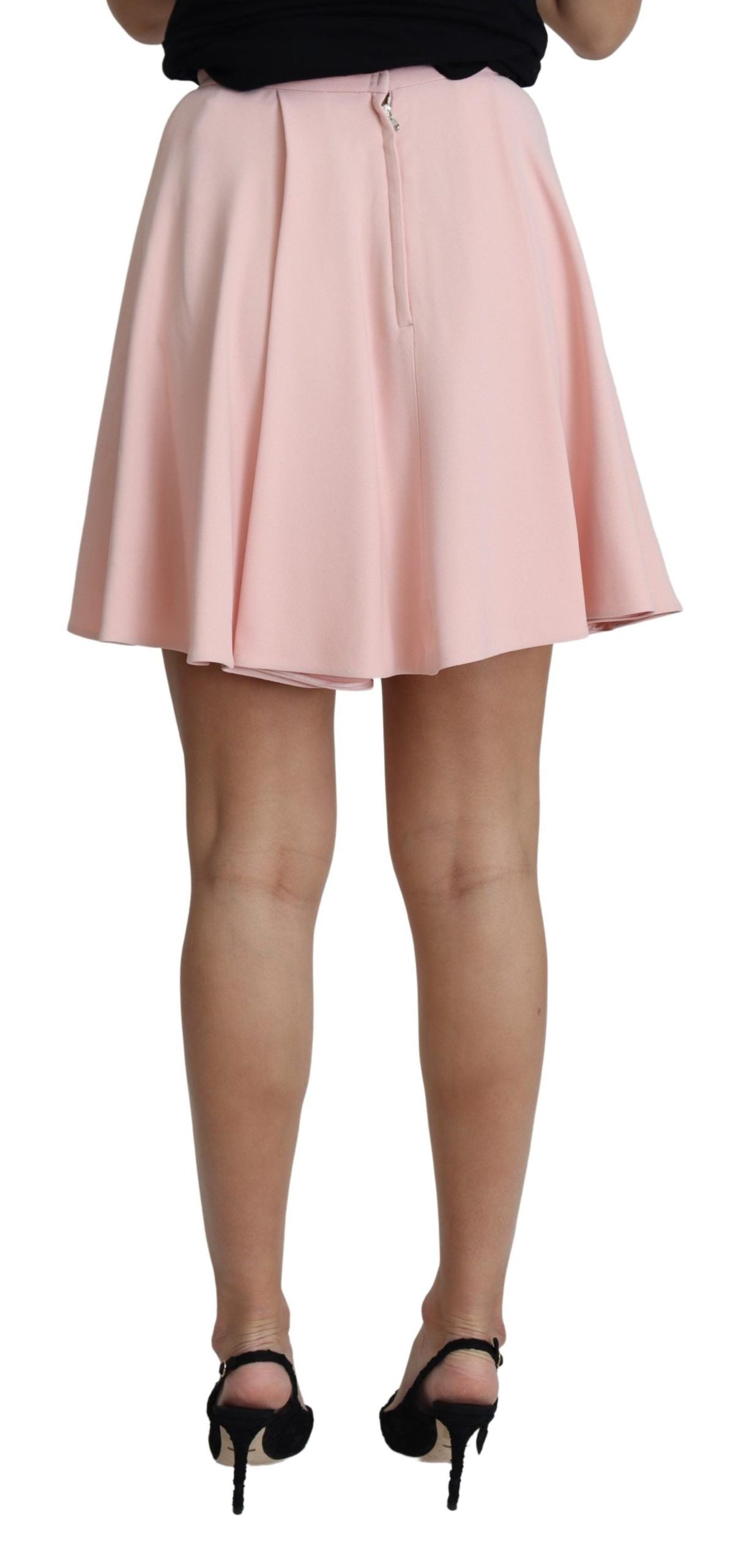 Dolce & Gabbana Elegant Pink Flare A-line Mini Women's Skirt
