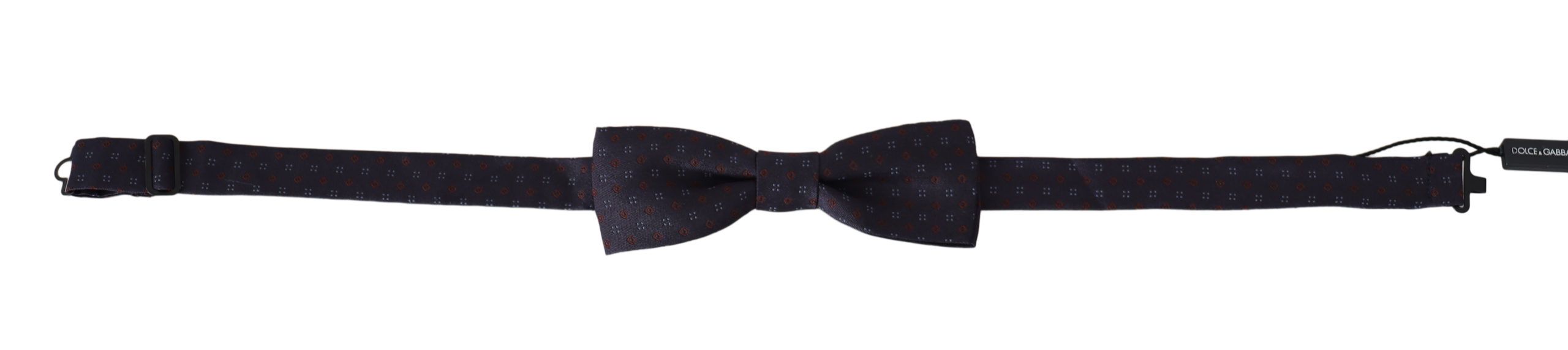 Dolce & Gabbana Stunning Gray Patterned Silk Bow Men's Tie