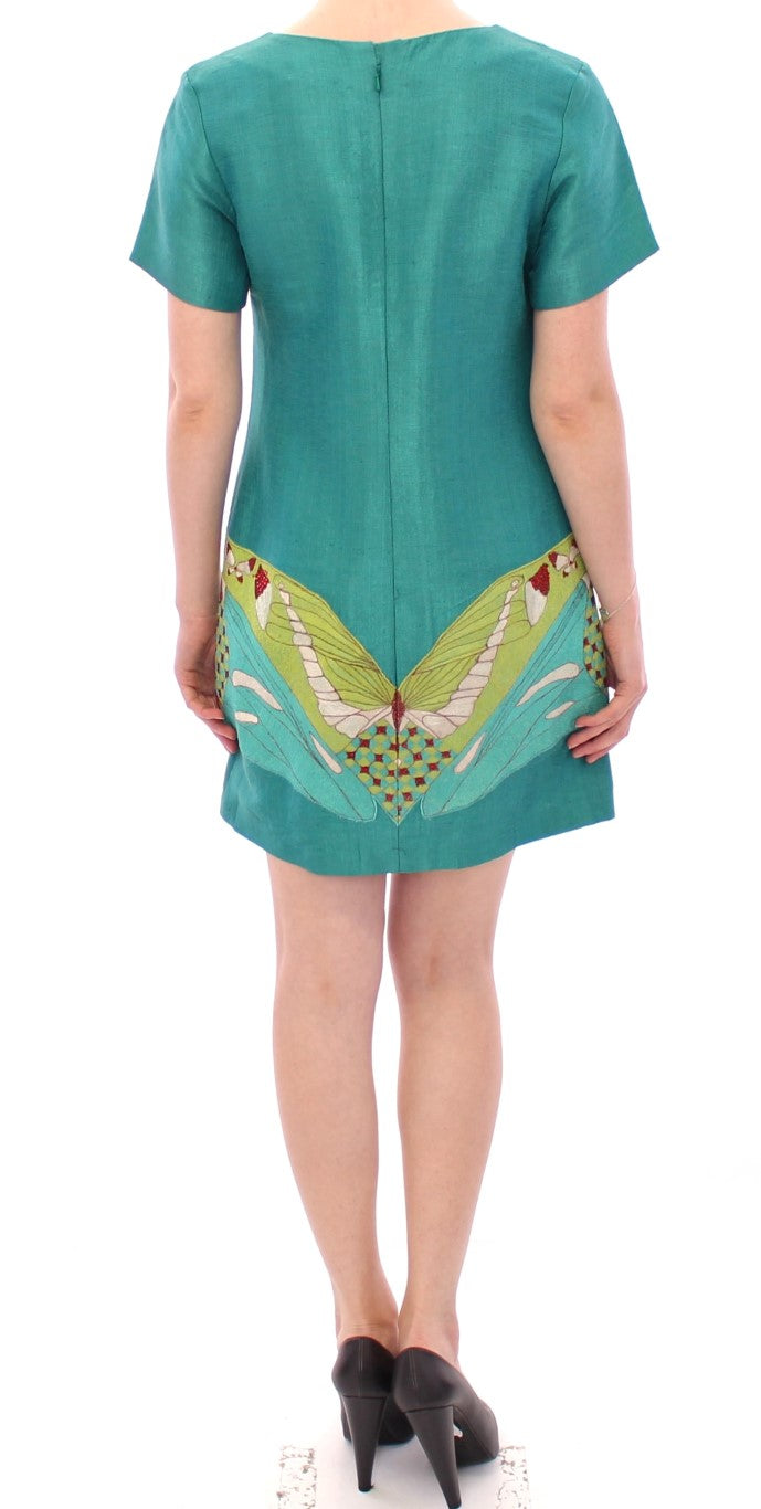 Lanre Da Silva Ajayi Elegant Embroidered Green Mini Women's Dress