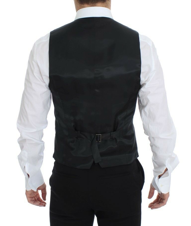 Dolce & Gabbana Elegant Gray Wool Blend Dress Men's Vest